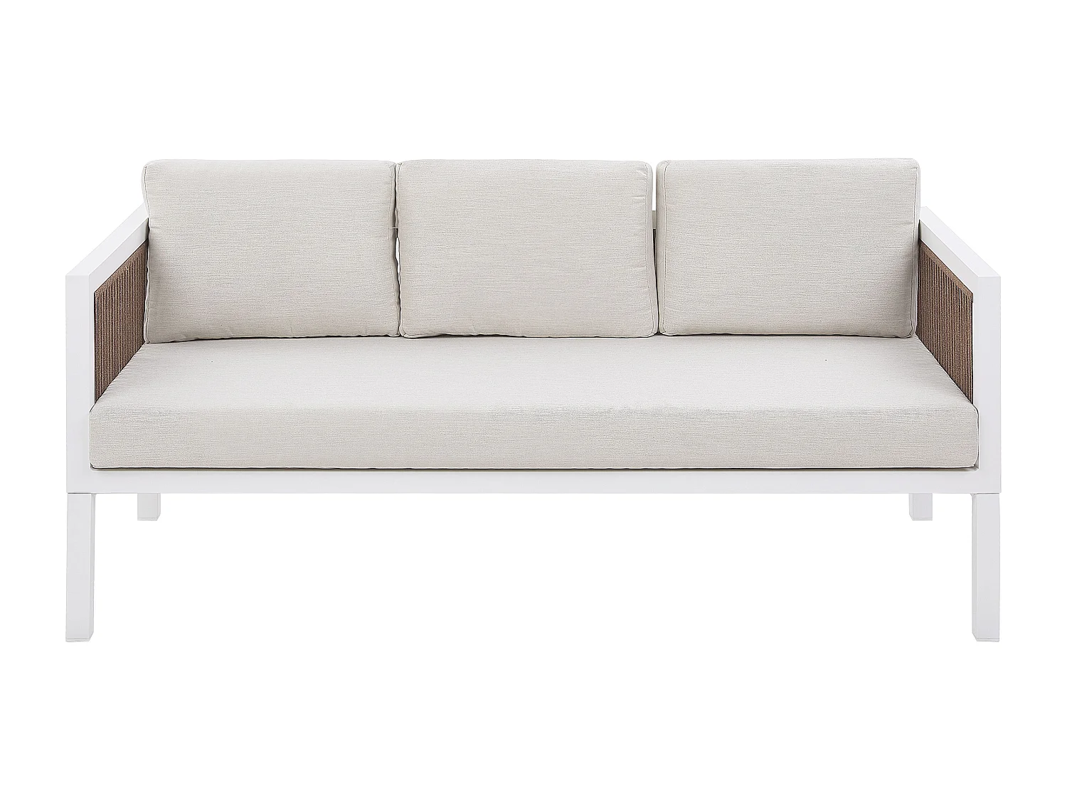 Conjunto de jardín con mesa 5 plazas BORELLO Metal Blanco