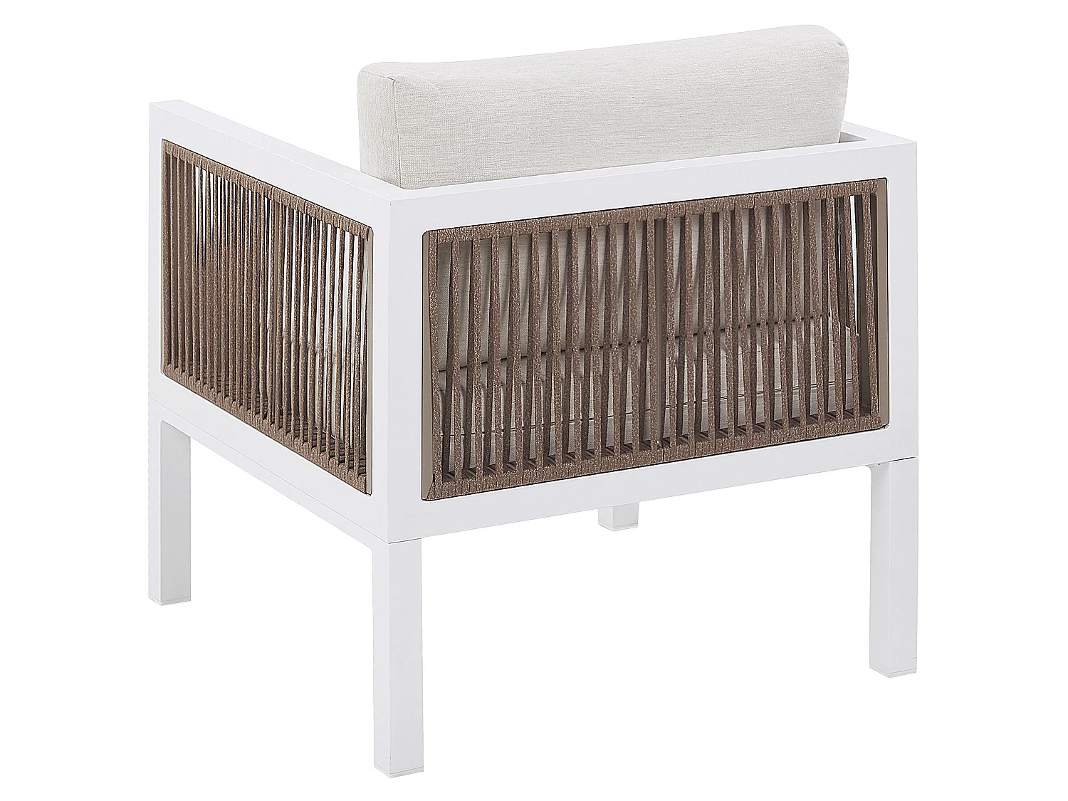 Lounge Set mit Tisch 5-Sitzer BORELLO Metall Weiss