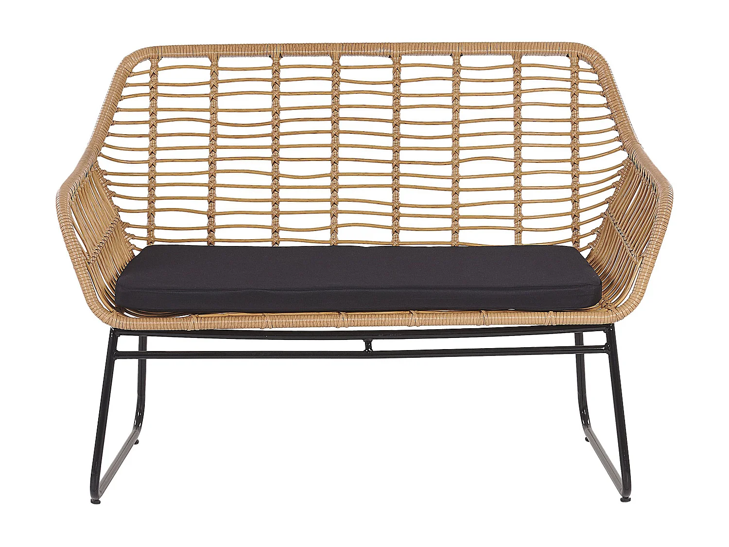 Lounge Set mit Tisch 4-Sitzer MINORI Polyrattan Beige