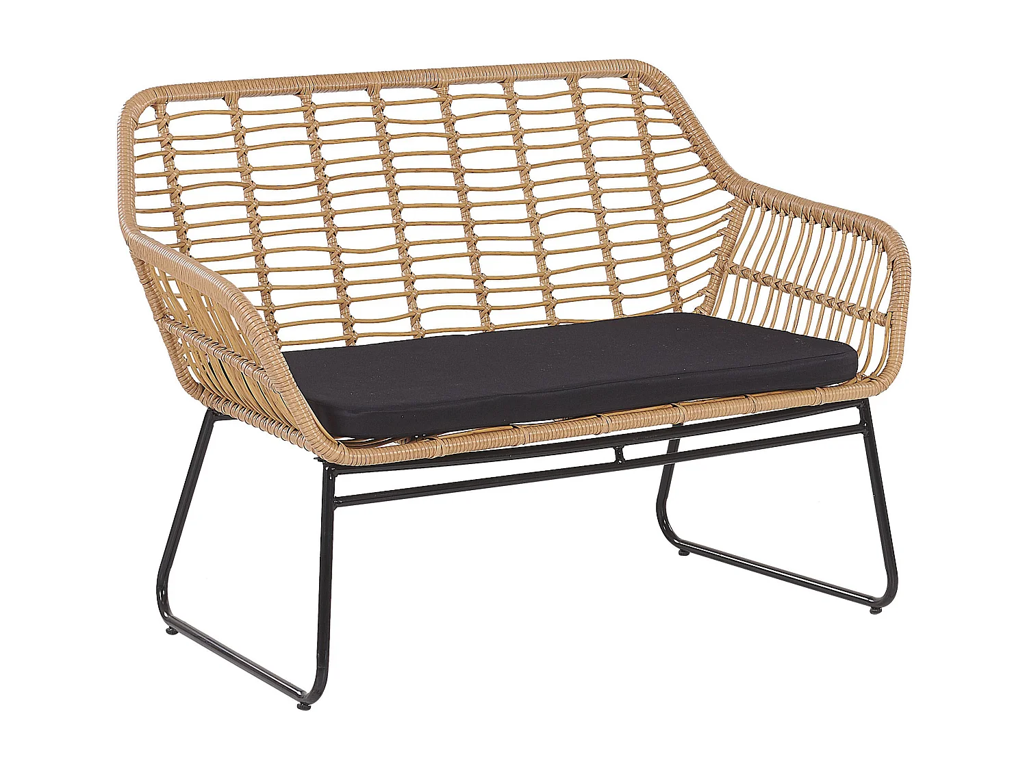 Lounge Set mit Tisch 4-Sitzer MINORI Polyrattan Beige