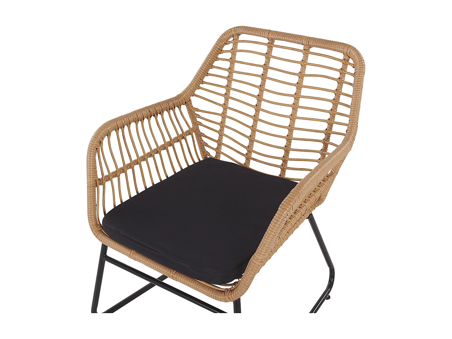 Lounge Set mit Tisch 4-Sitzer MINORI Polyrattan Beige