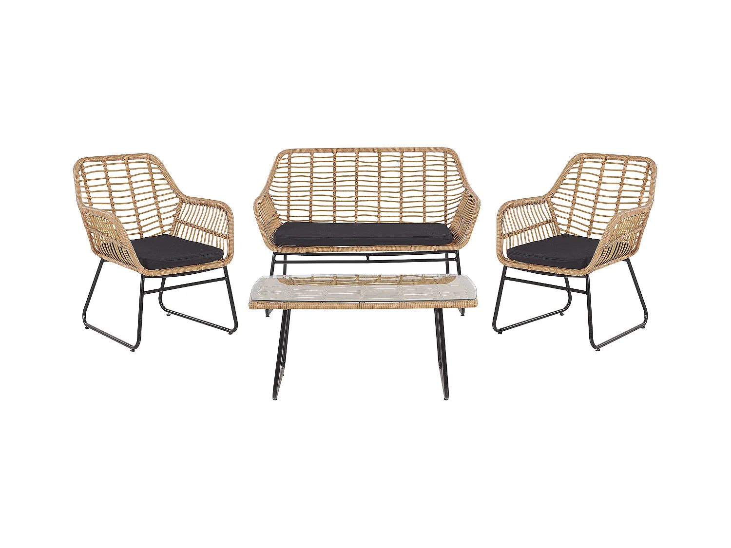 Loungeset met tafel 4-zitter MINORI Beige