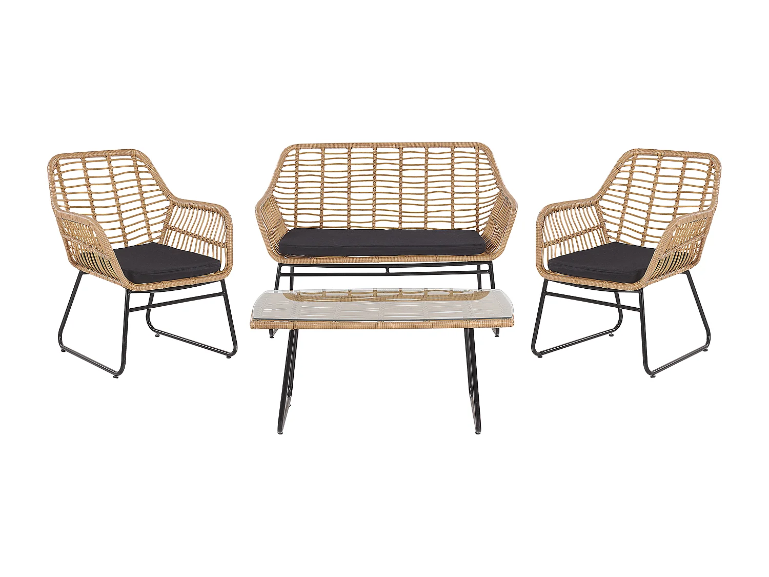 Set da giardino con tavolo 4 posti MINORI Beige