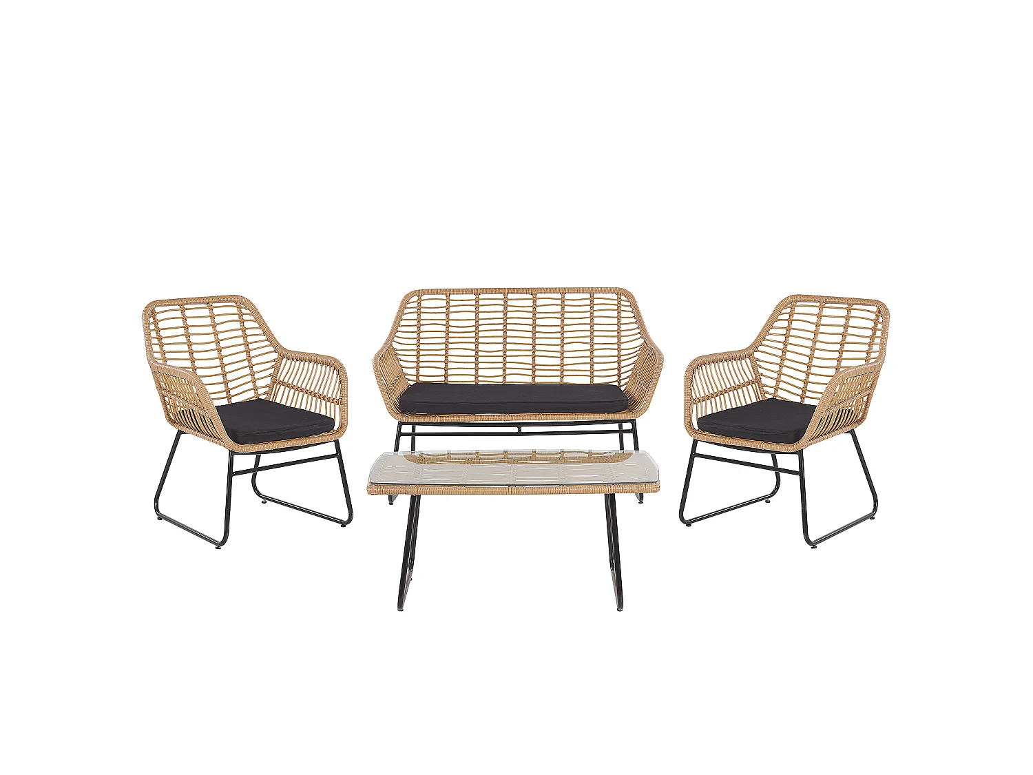 Ensemble de salon de jardin avec table 4 places MINORI Beige