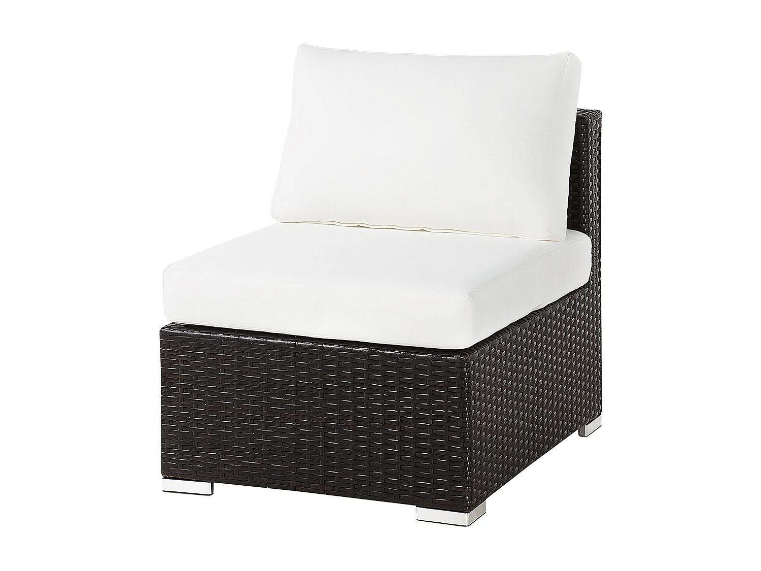 Conjunto de jardín con mesa 8 plazas XXL Derecha modular Marrón oscuro