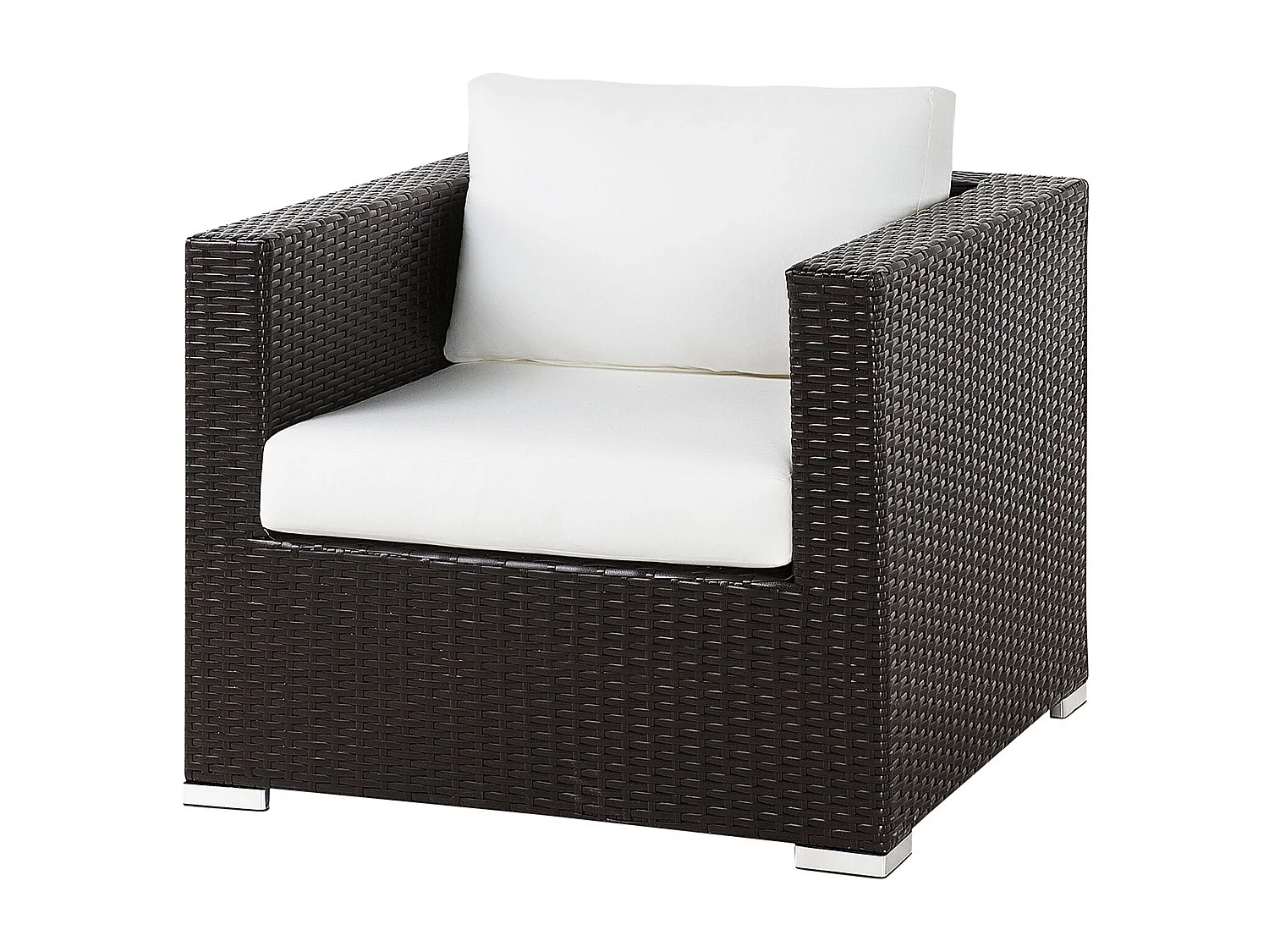 Conjunto de jardín con mesa 8 plazas XXL Derecha modular Marrón oscuro