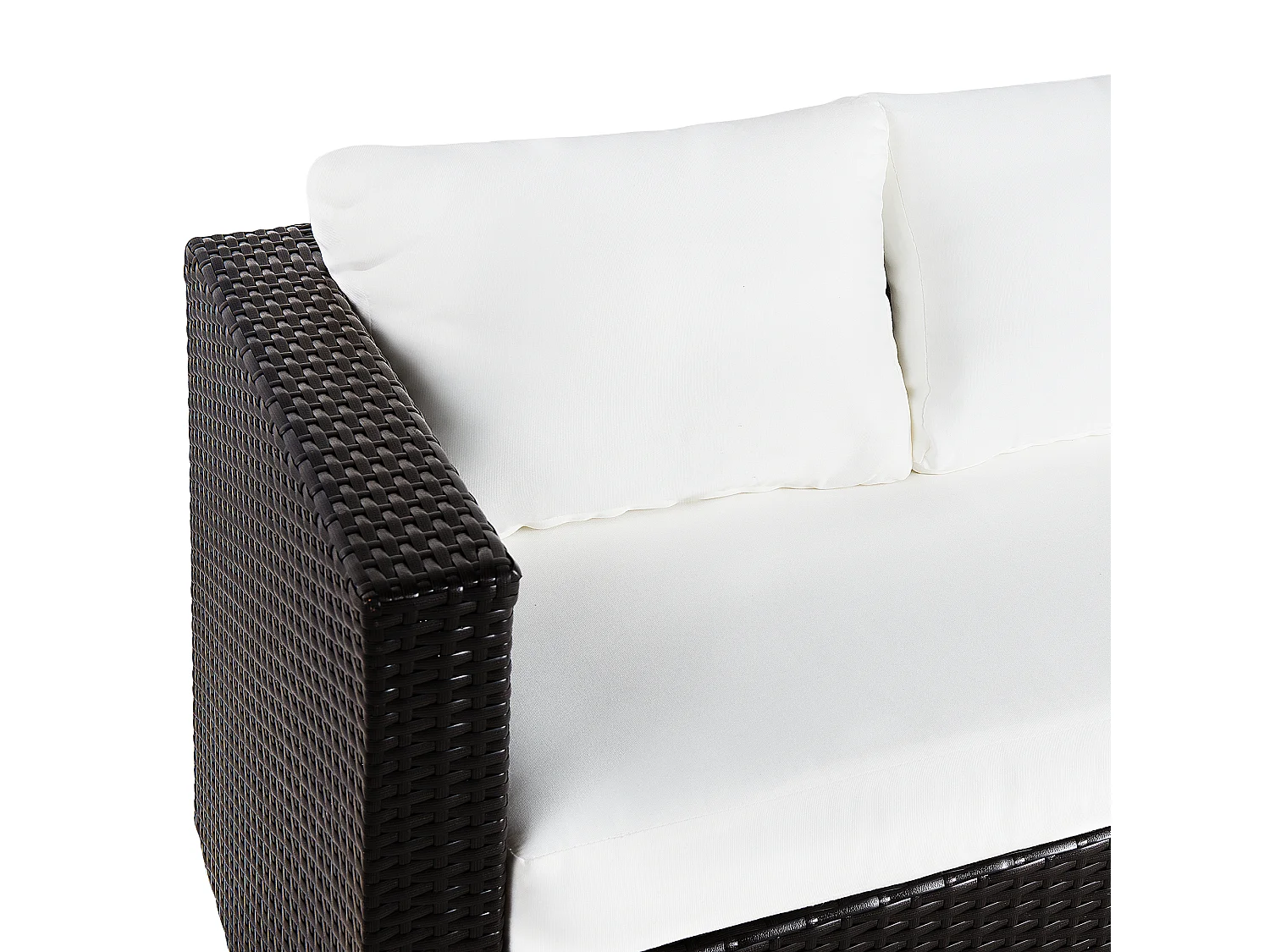 Conjunto de jardín con mesa 8 plazas XXL Derecha modular Marrón oscuro