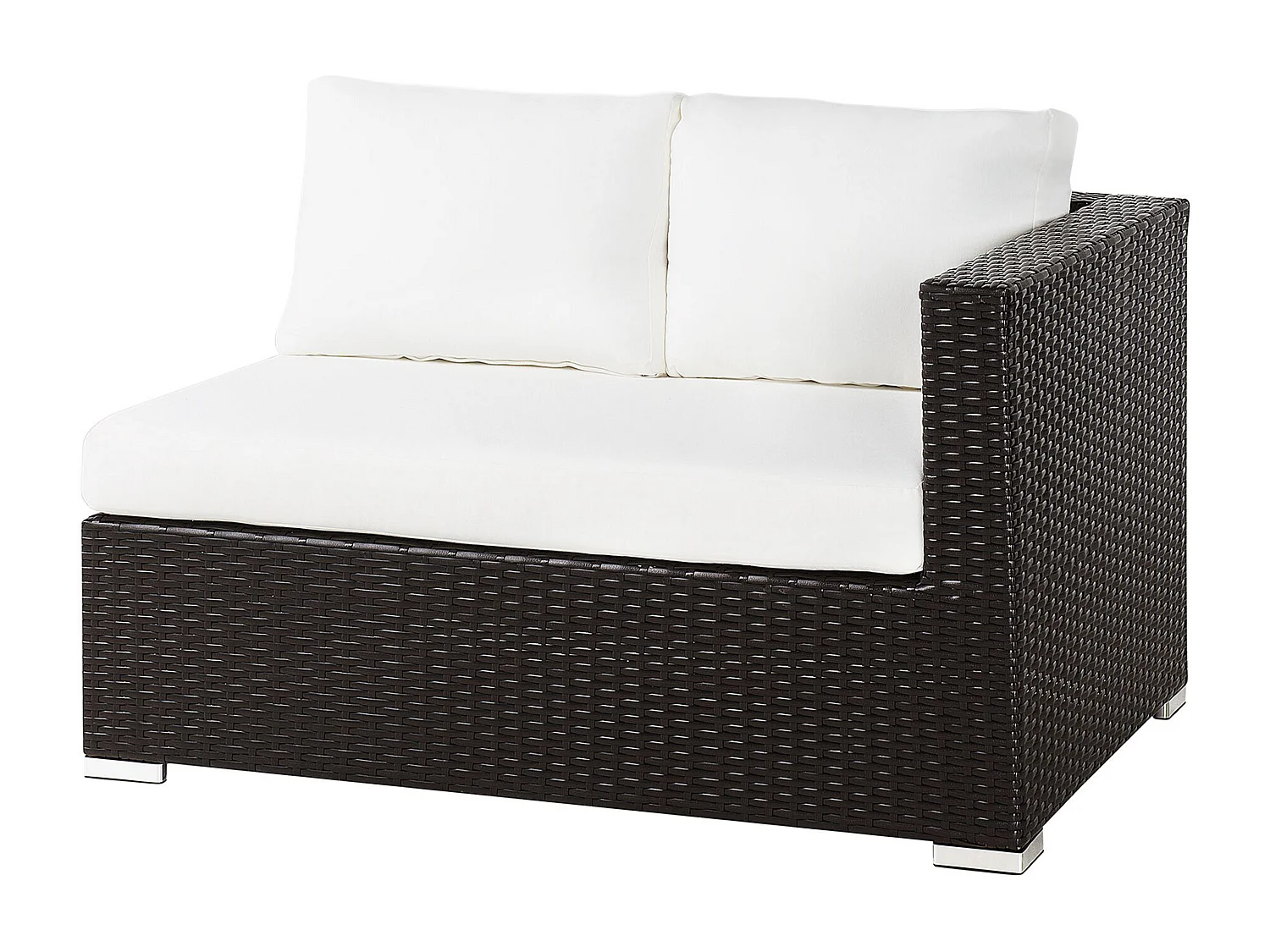 Ensemble de salon de jardin avec table 8 places XXL Côté droit Marron foncé