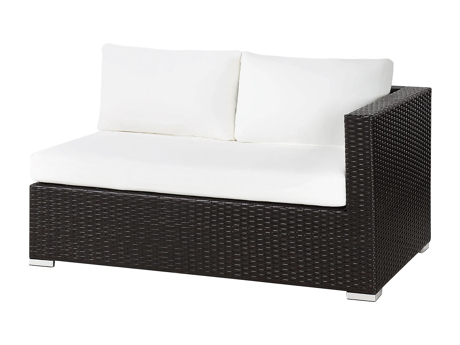 Set da giardino con tavolo 8 posti XXL Lato destro Modulare Marrone scuro