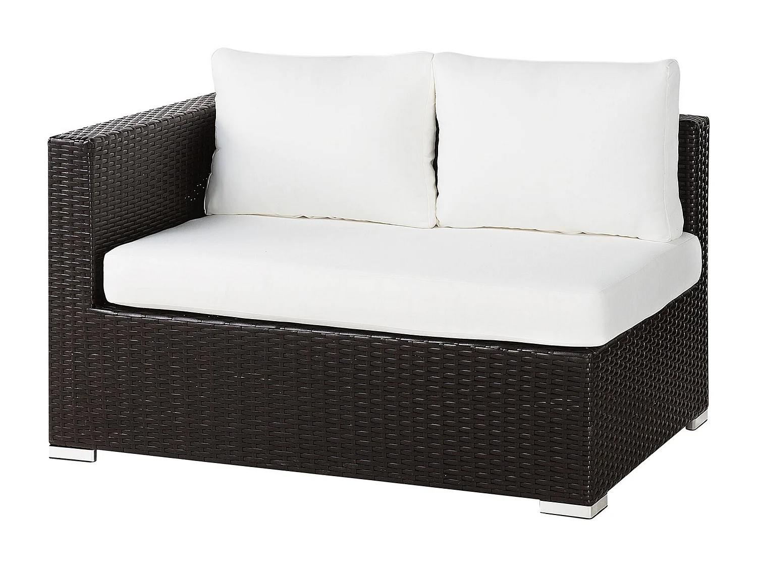 Set da giardino con tavolo 8 posti XXL Lato destro Modulare Marrone scuro