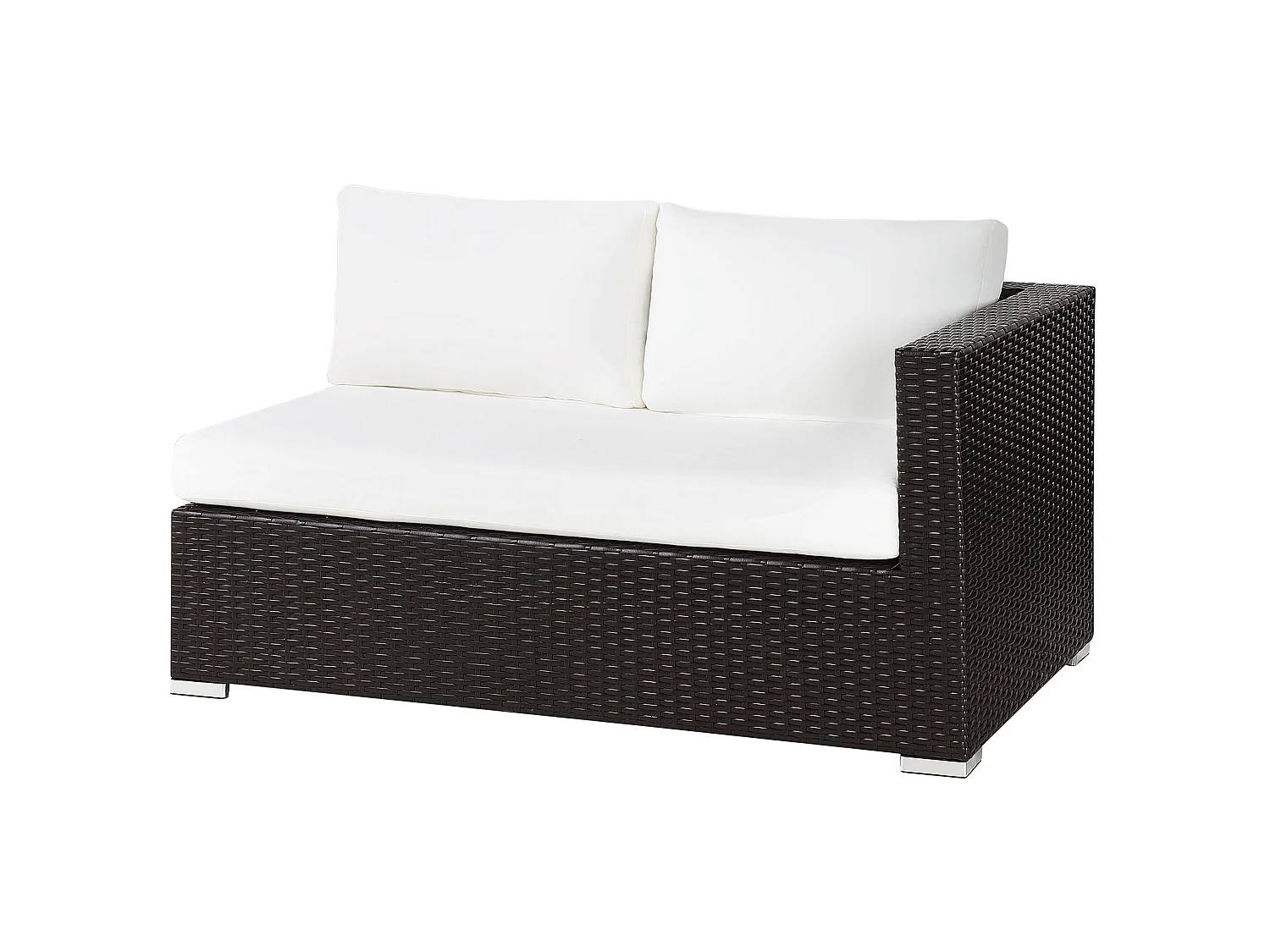 Conjunto de jardín con mesa 8 plazas XXL Derecha modular Marrón oscuro