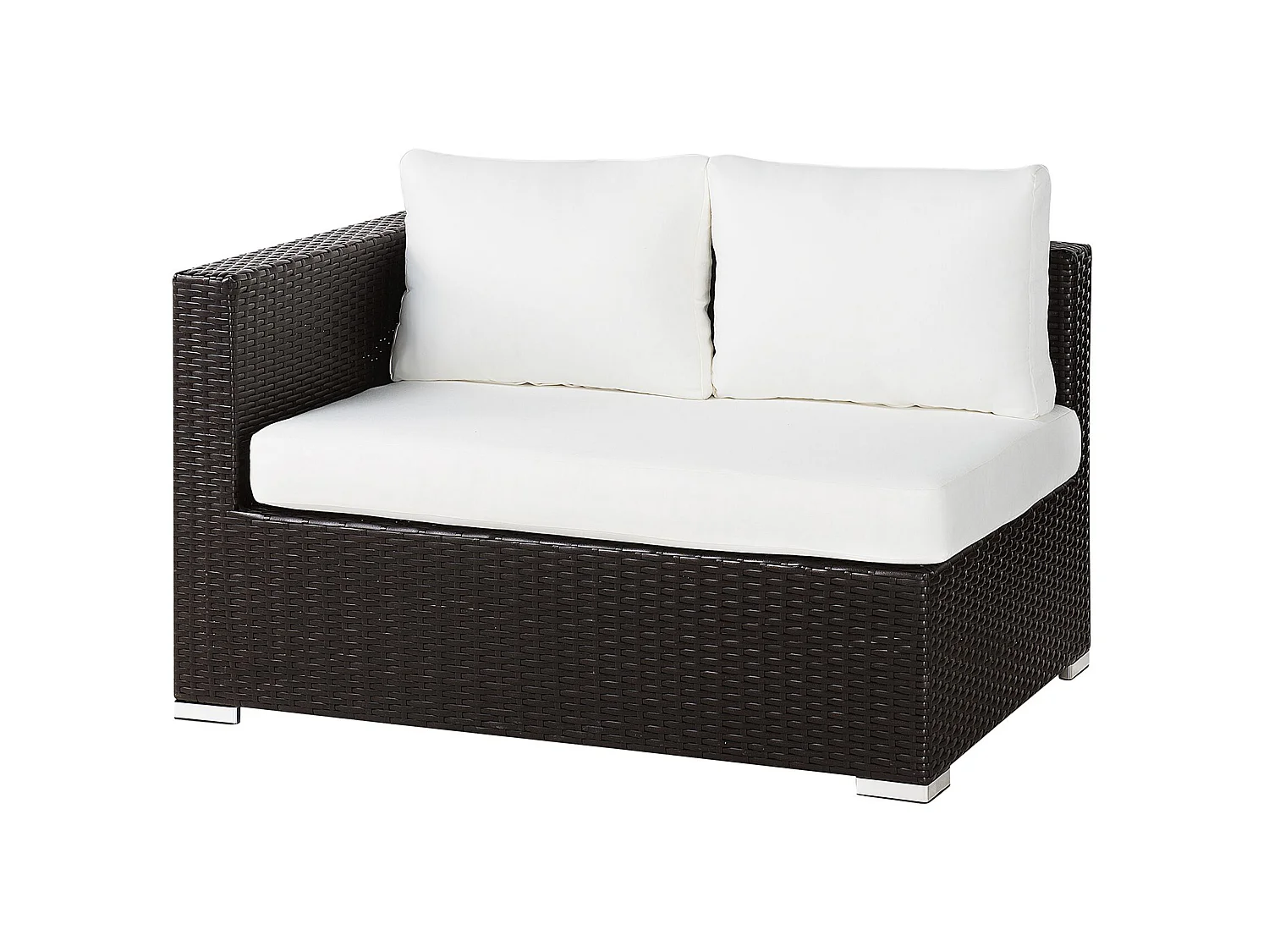 Conjunto de jardín con mesa 8 plazas XXL Derecha modular Marrón oscuro