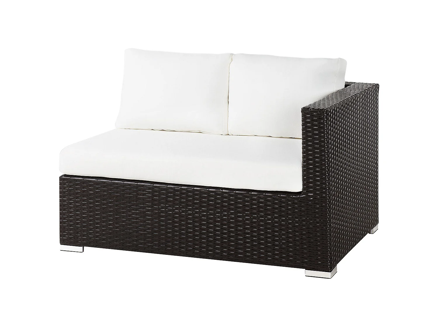 Conjunto de jardín con mesa 8 plazas XXL Derecha modular Marrón oscuro