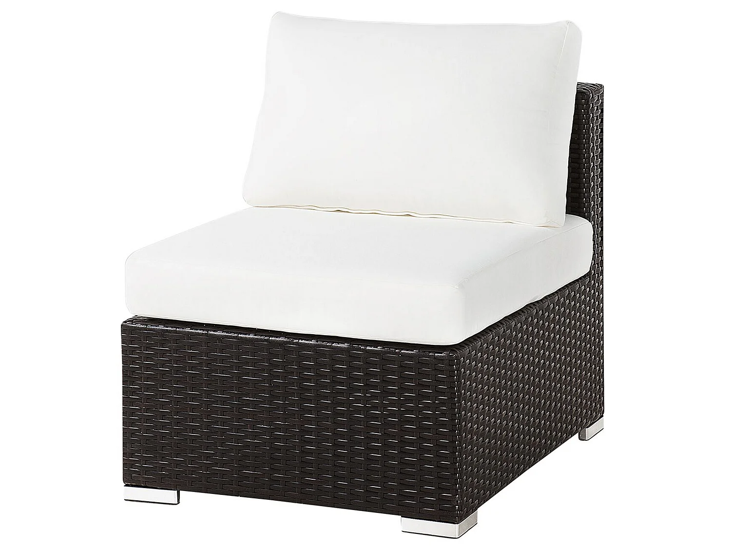 Conjunto de jardín con mesa 8 plazas XXL Derecha modular Marrón oscuro
