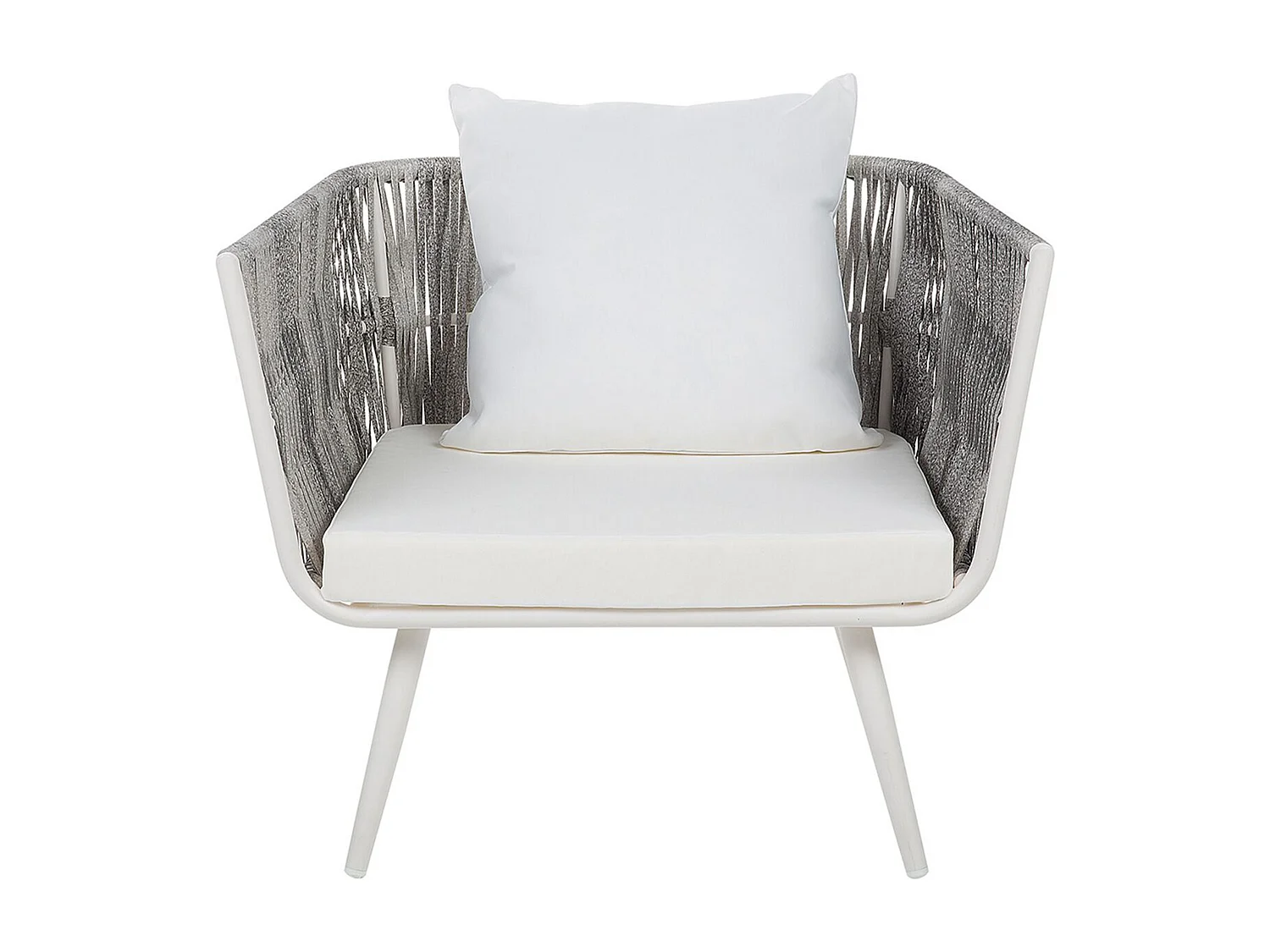 Conjunto de jardim com mesa 4 lugares RAGUSA Branco creme