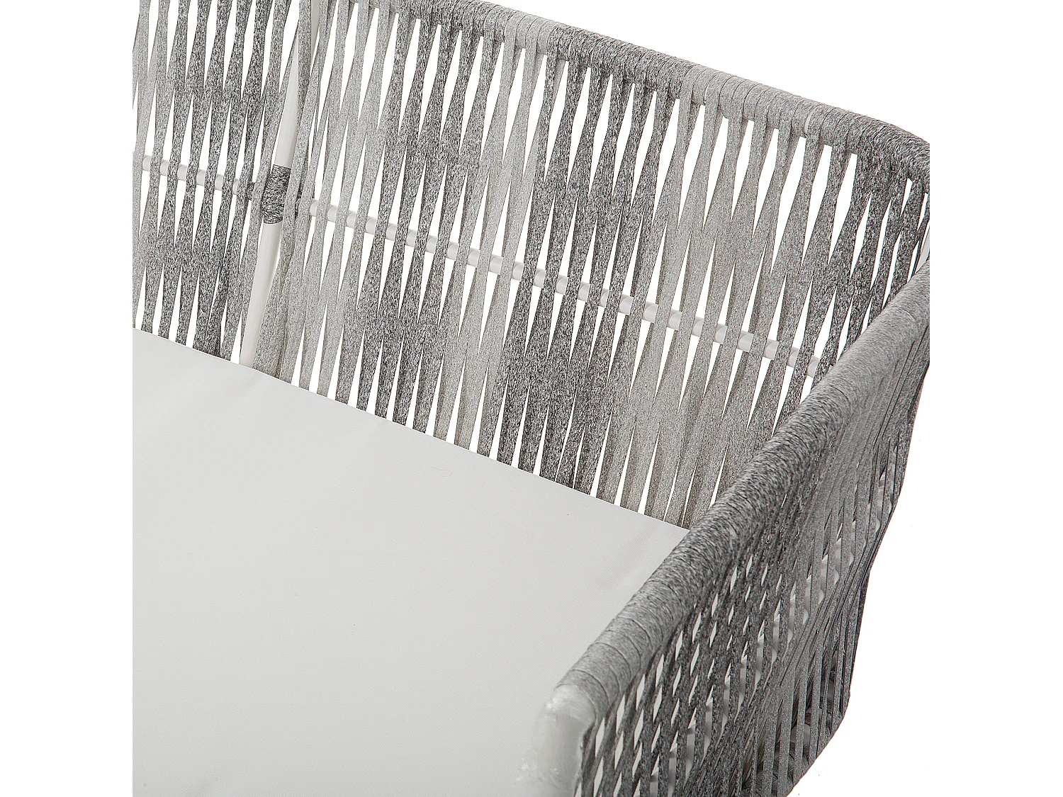 Lounge Set mit Tisch 4-Sitzer RAGUSA Polyrattan Cremeweiss