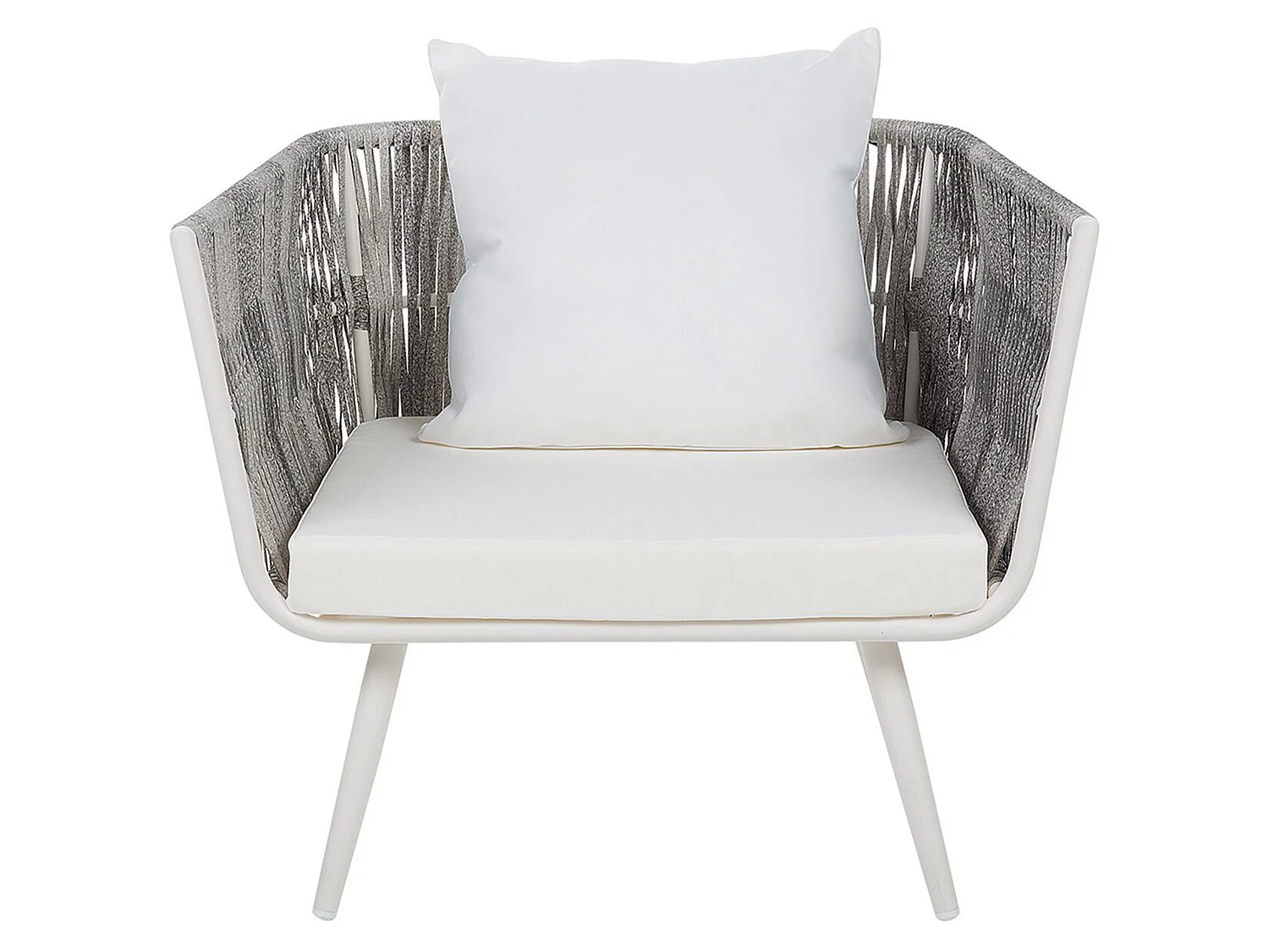Ensemble de salon de jardin avec table 4 places RAGUSA Blanc cassé