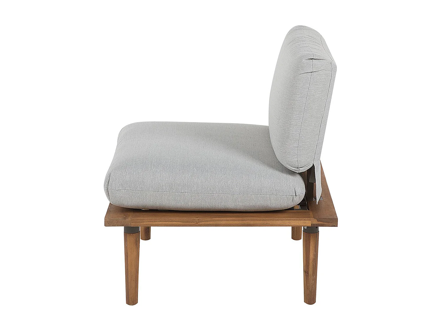 Loungeset met tafel 2-zitter FRASCATI Gecertificeerd acaciahout Lichtgrijs