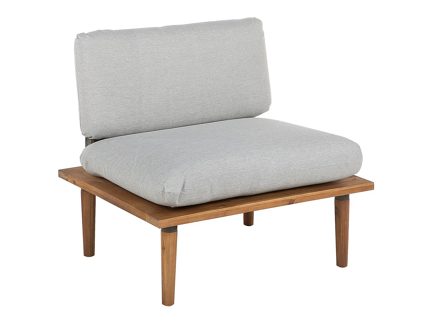 Conjunto de jardín con mesa 2 plazas FRASCATI modular Madera de acacia certificada Gris claro