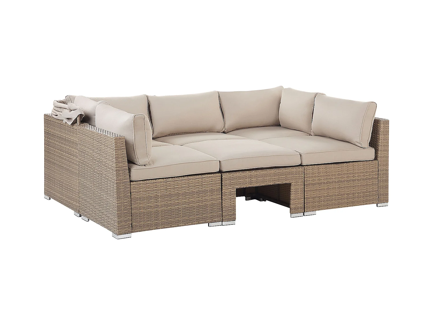 Ensemble de salon de jardin avec table 5 places COCCOLIA Beige