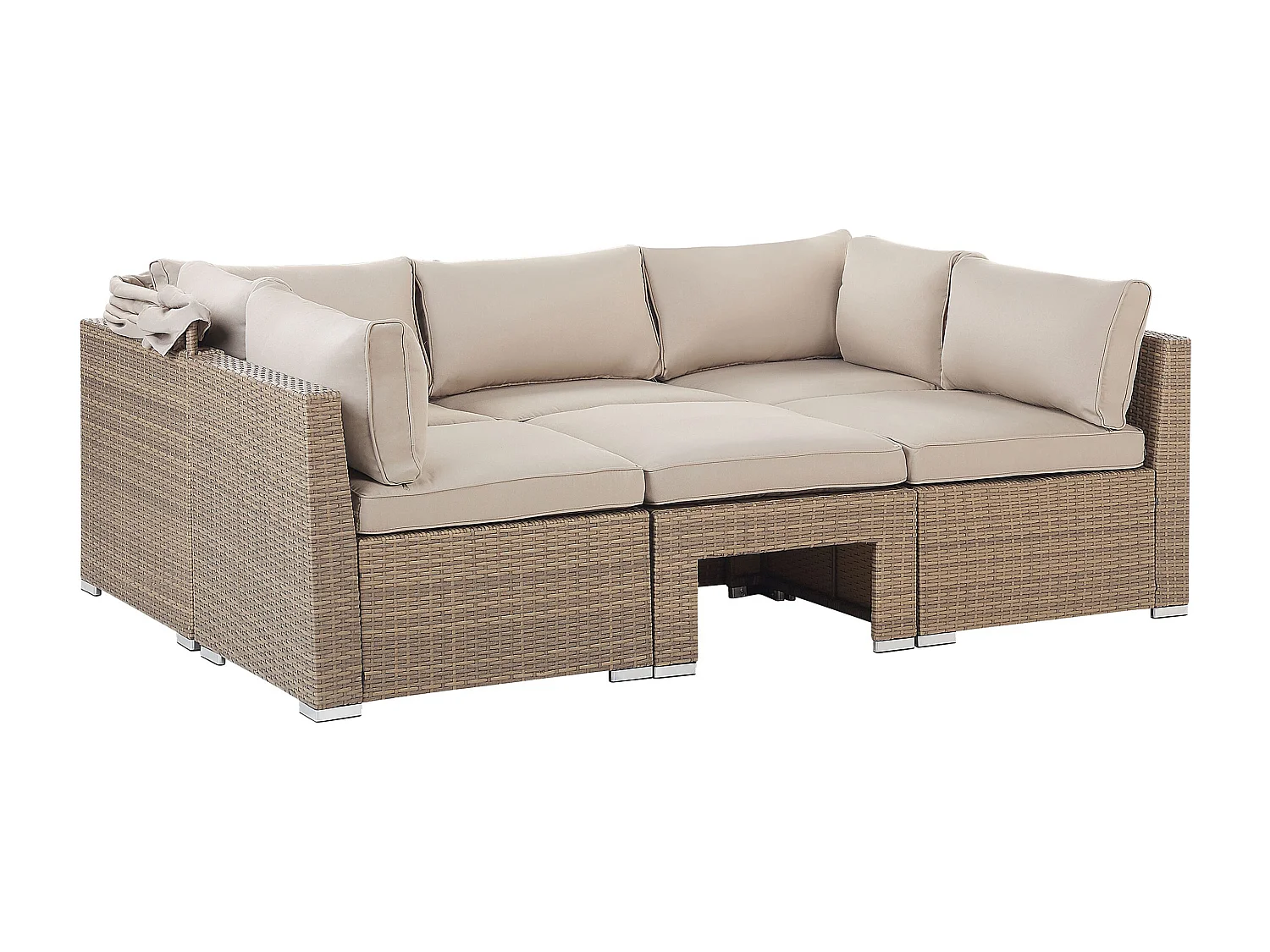 Ensemble de salon de jardin avec table 5 places COCCOLIA Beige