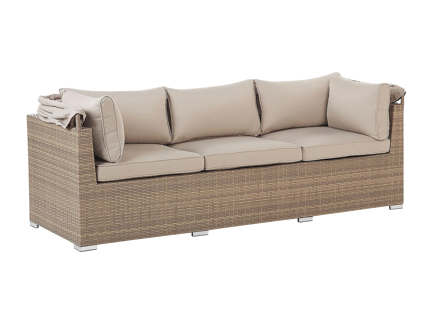 Ensemble de salon de jardin avec table 5 places COCCOLIA Beige