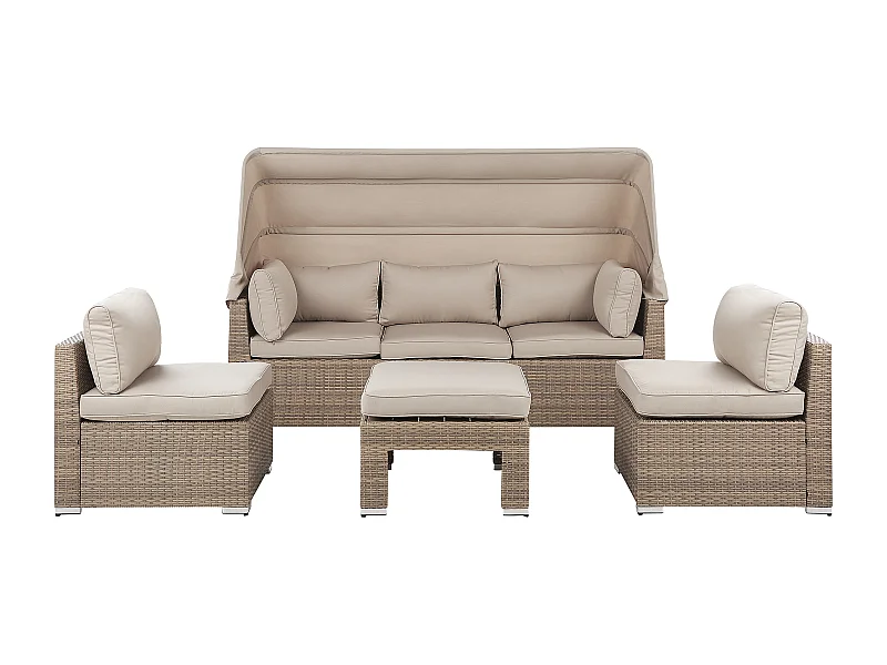 Loungeset met tafel 5-zitter COCCOLIA Beige