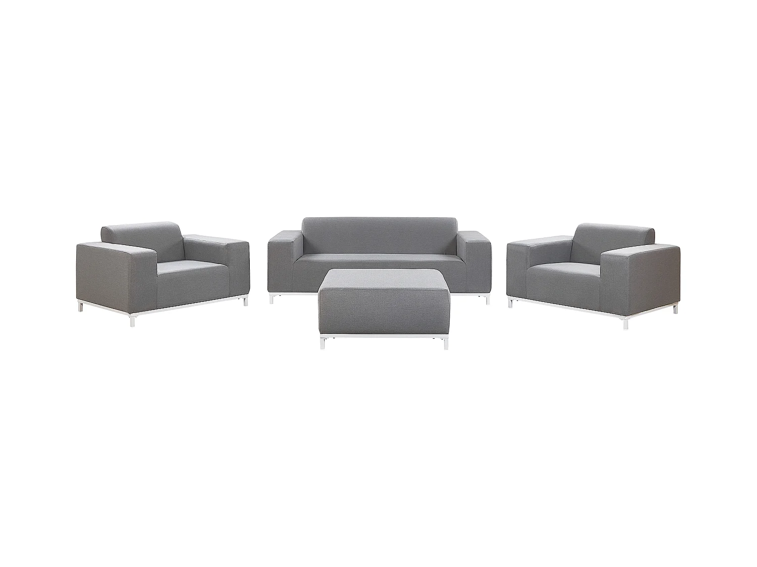 Loungeset met tafel 5-zitter ROVIGO Grijs