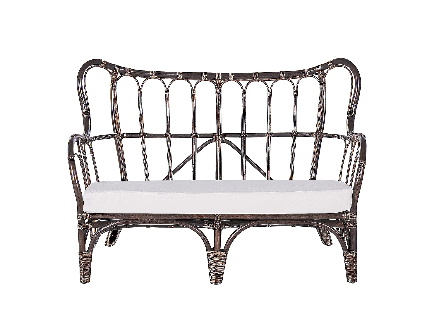 Loungeset met tafel 4-zitter BRINDISI Rotan Donkerbruin