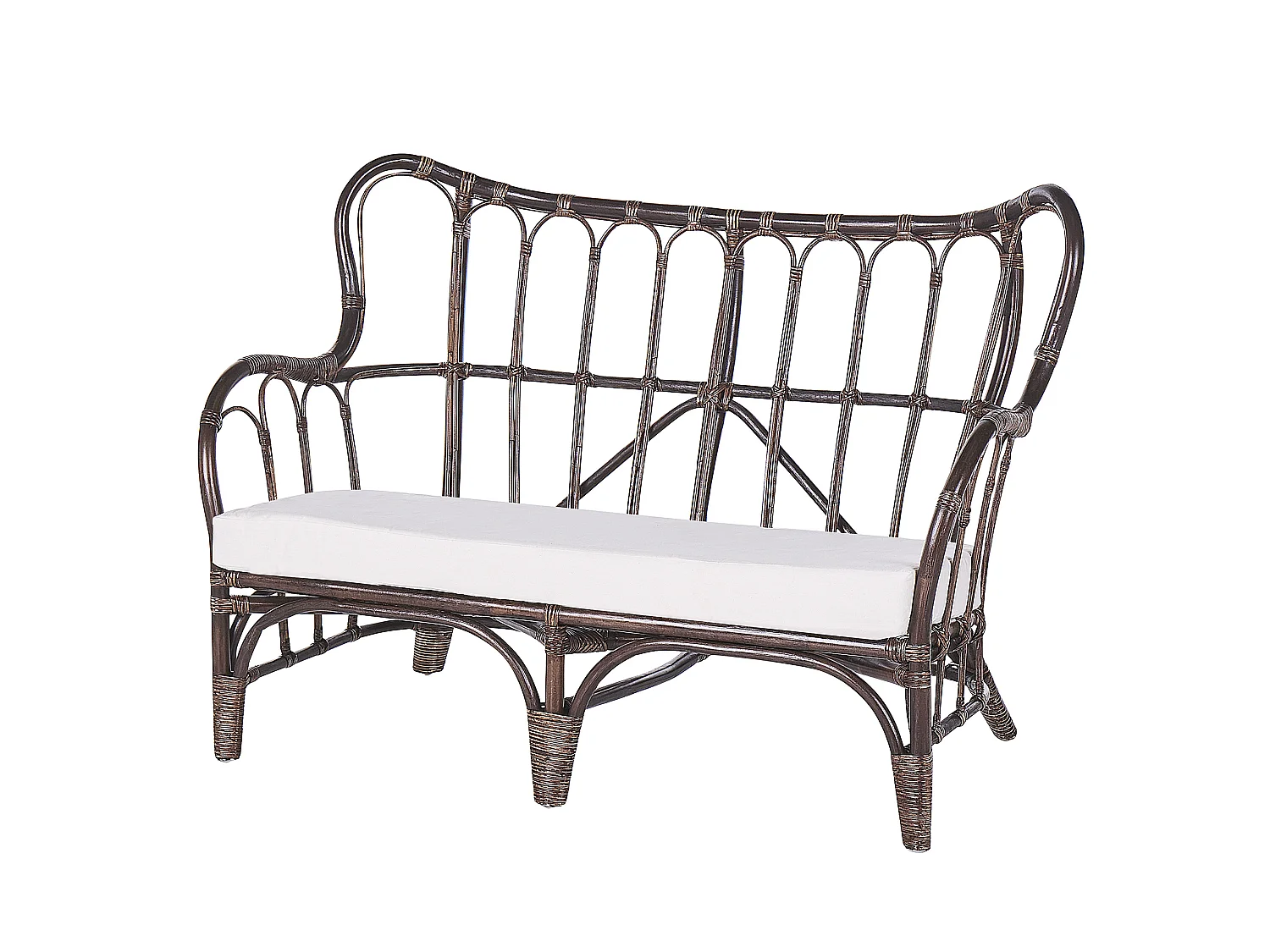 Loungeset met tafel 4-zitter BRINDISI Rotan Donkerbruin