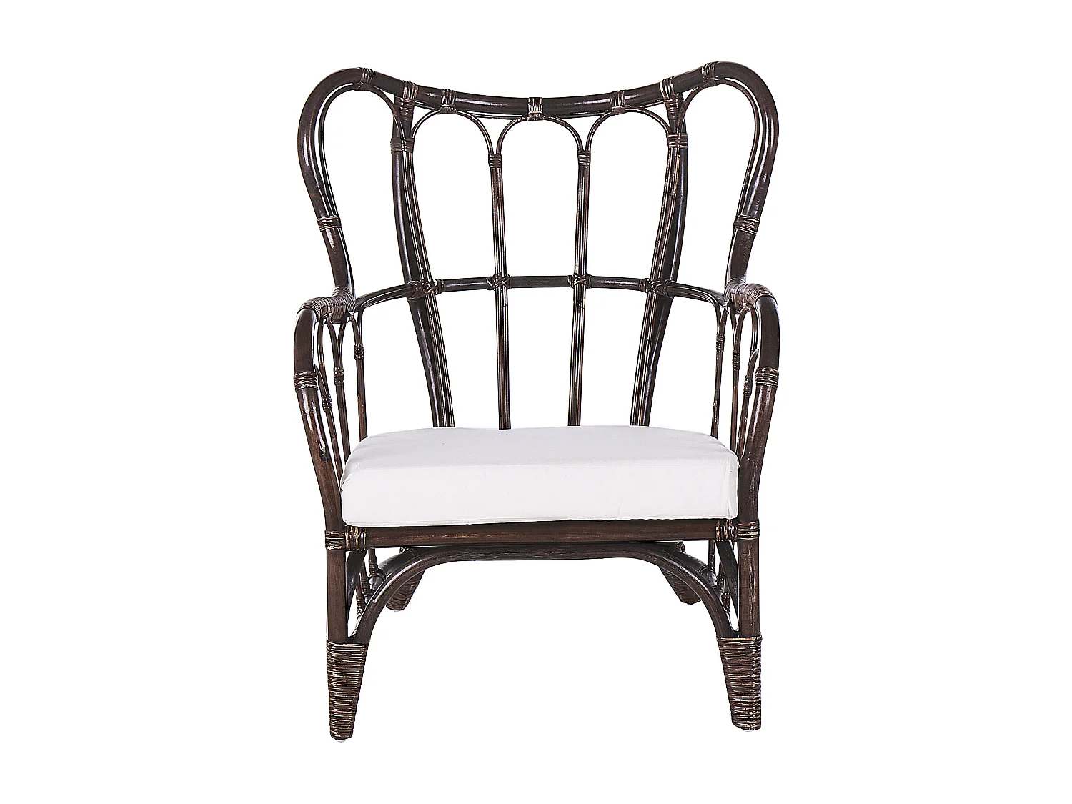 Loungeset met tafel 4-zitter BRINDISI Rotan Donkerbruin