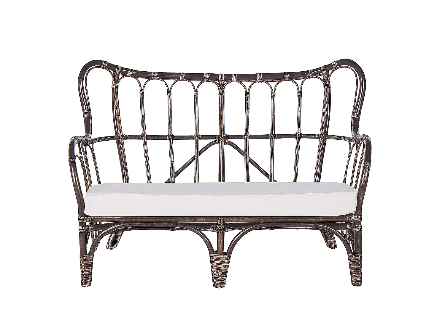 Set da giardino con tavolo 4 posti BRINDISI Rattan Marrone scuro