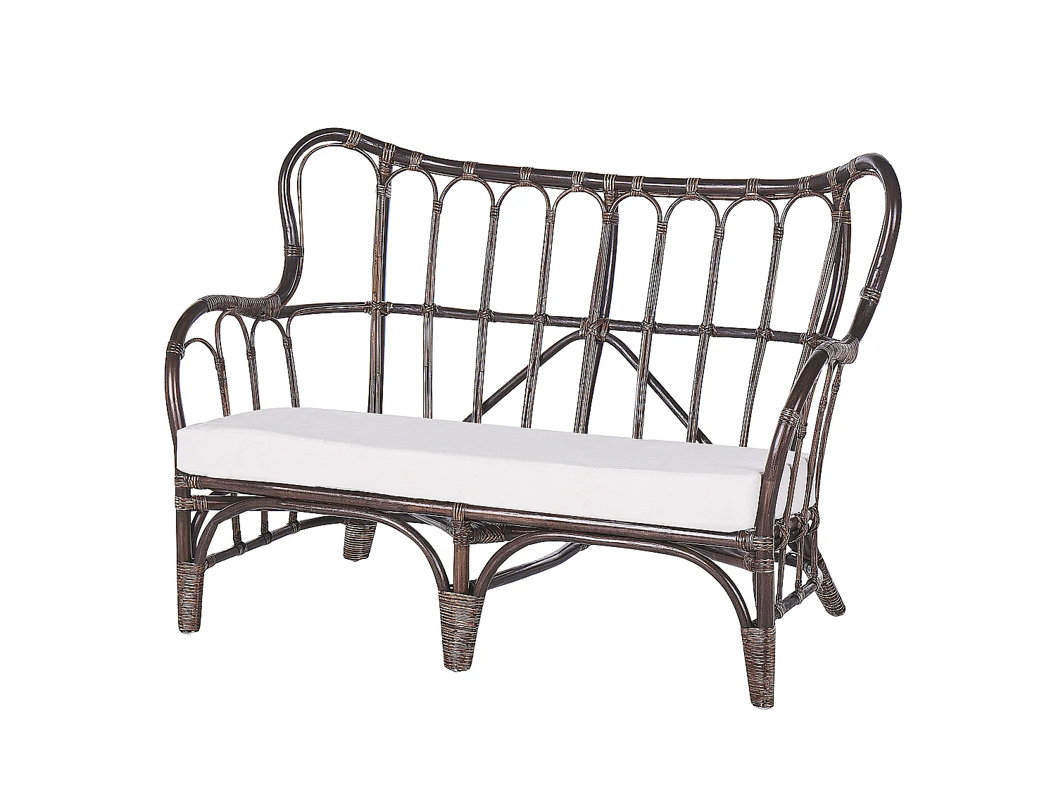 Set da giardino con tavolo 4 posti BRINDISI Rattan Marrone scuro