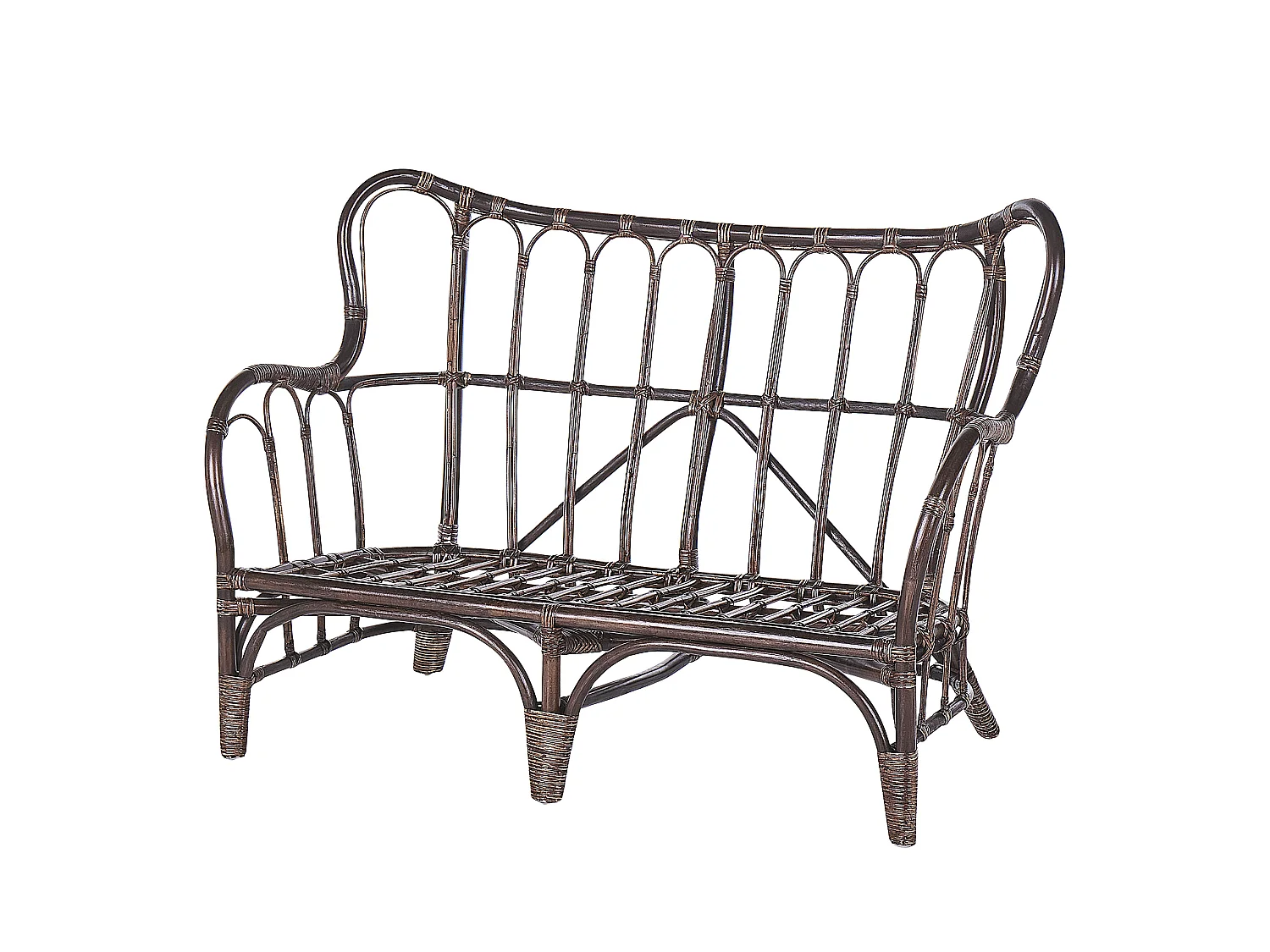 Set da giardino con tavolo 4 posti BRINDISI Rattan Marrone scuro