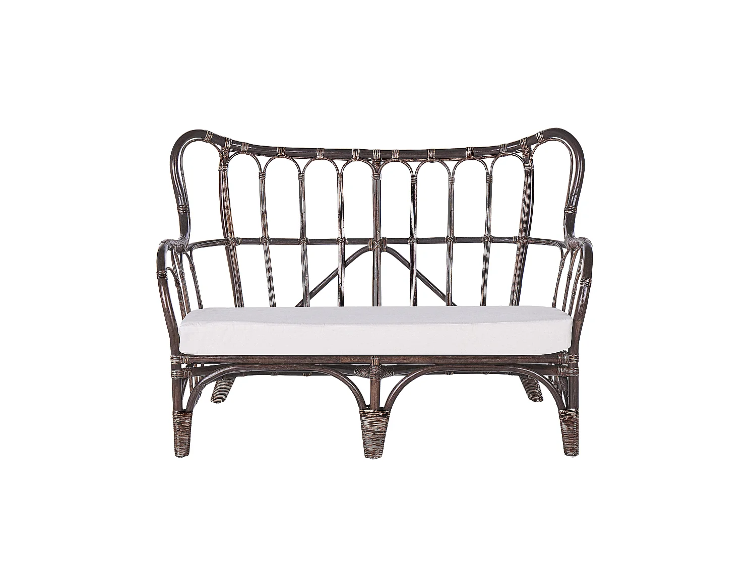 Zestaw ogrodowy ze stolikiem dla 4 osób BRINDISI Rattan Ciemnobrązowy