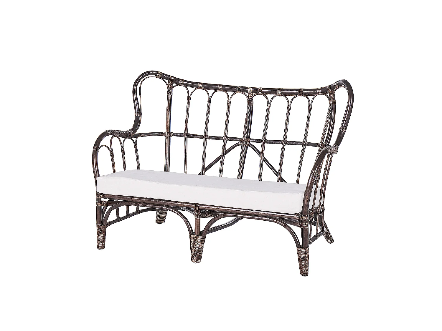 Zestaw ogrodowy ze stolikiem dla 4 osób BRINDISI Rattan Ciemnobrązowy