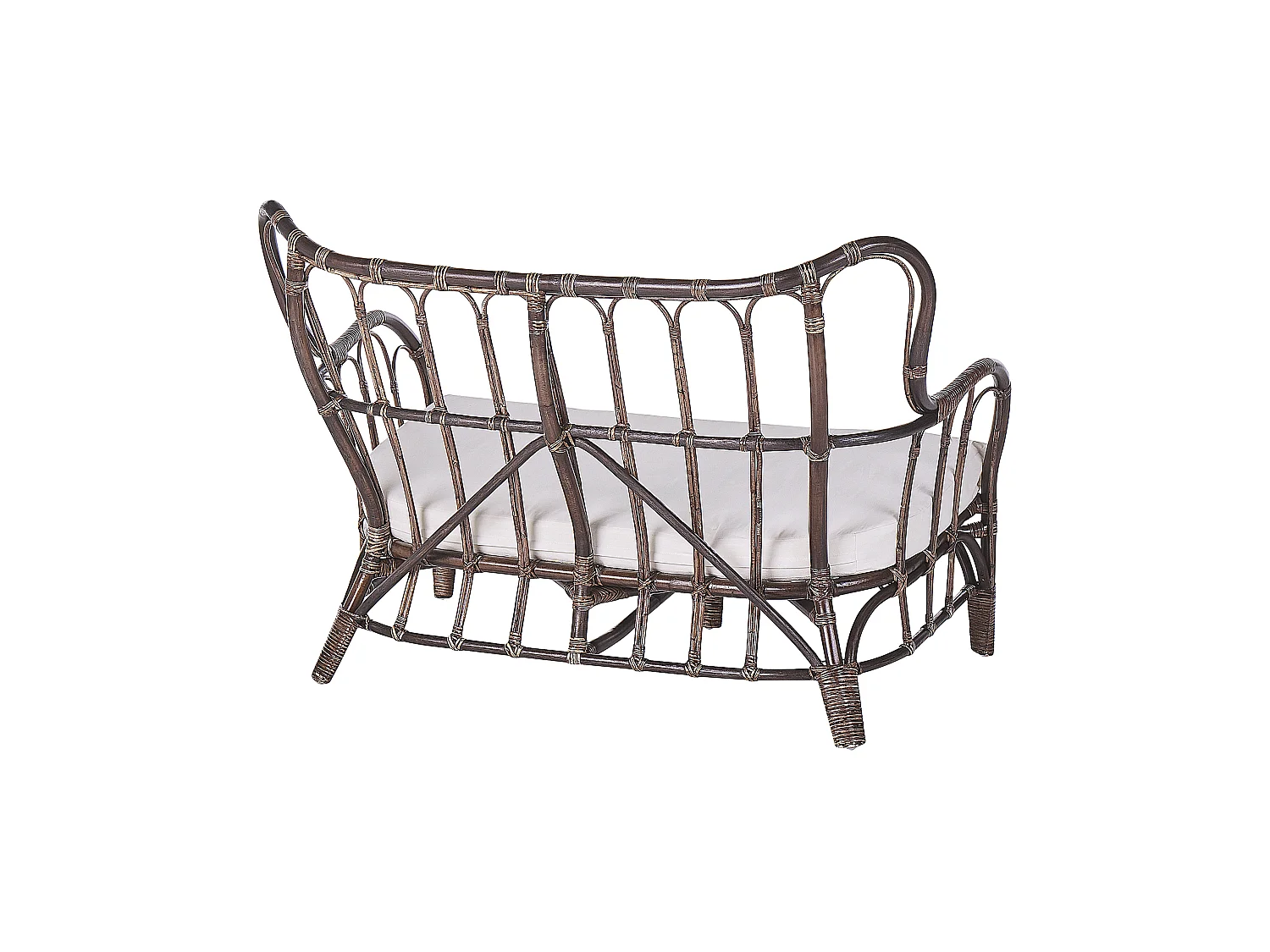 Zestaw ogrodowy ze stolikiem dla 4 osób BRINDISI Rattan Ciemnobrązowy