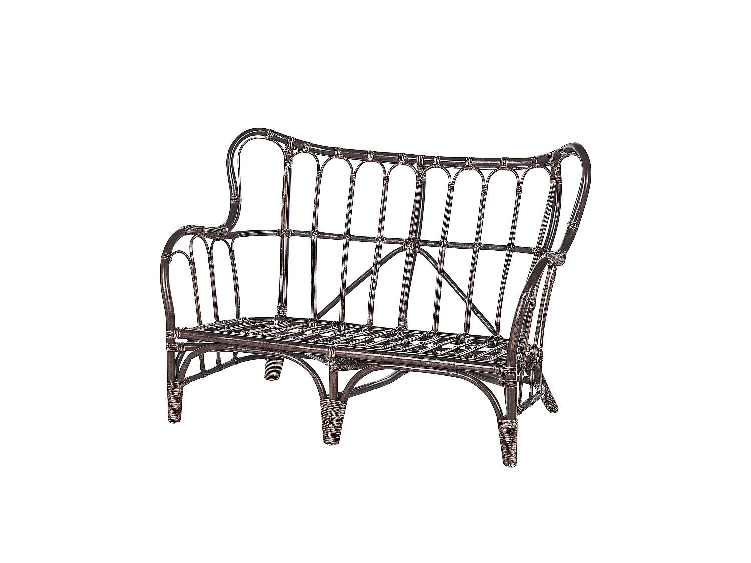 Zestaw ogrodowy ze stolikiem dla 4 osób BRINDISI Rattan Ciemnobrązowy