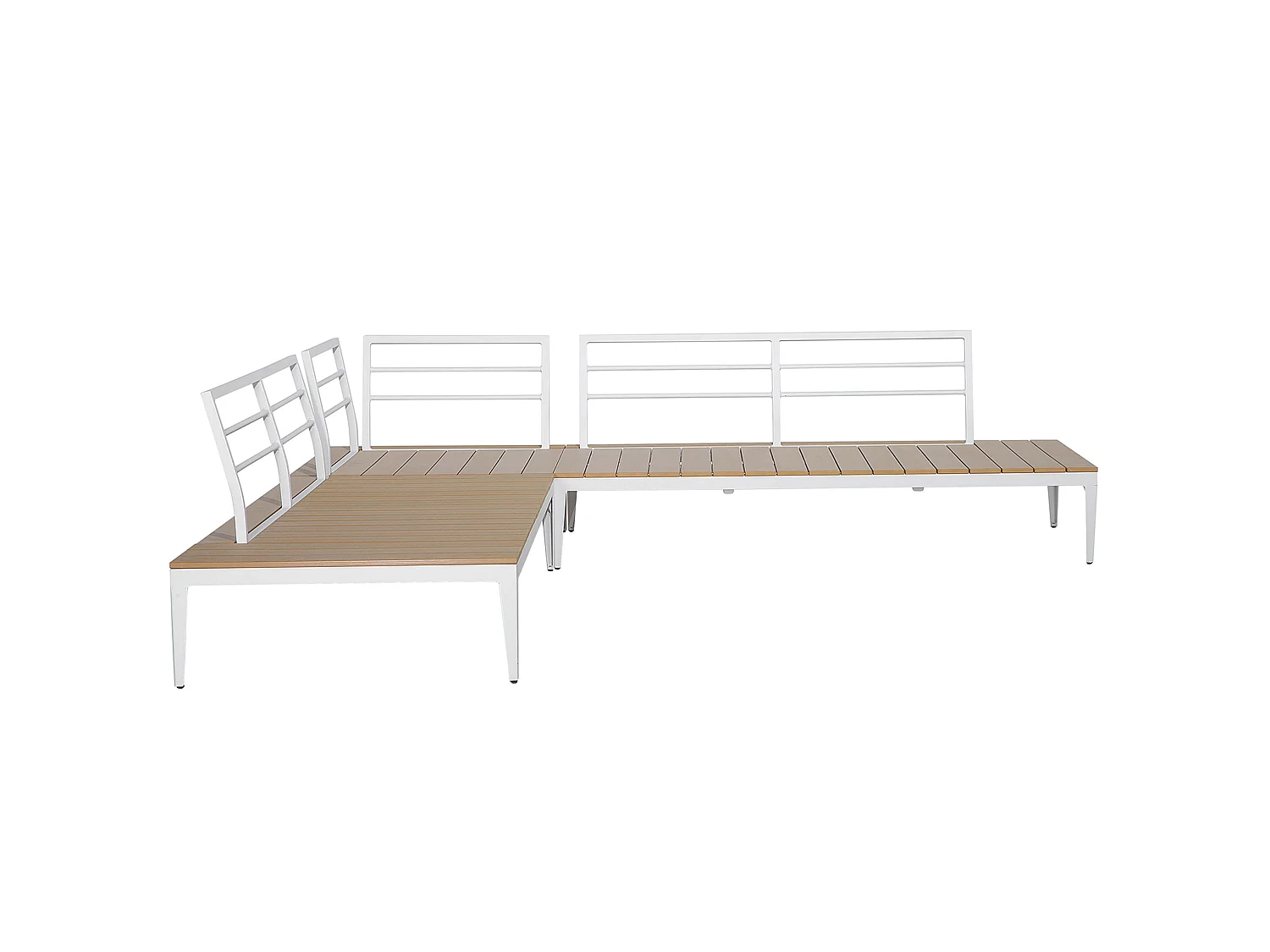 Set di divani angolari da giardino 5 posti POSITANO Grigio