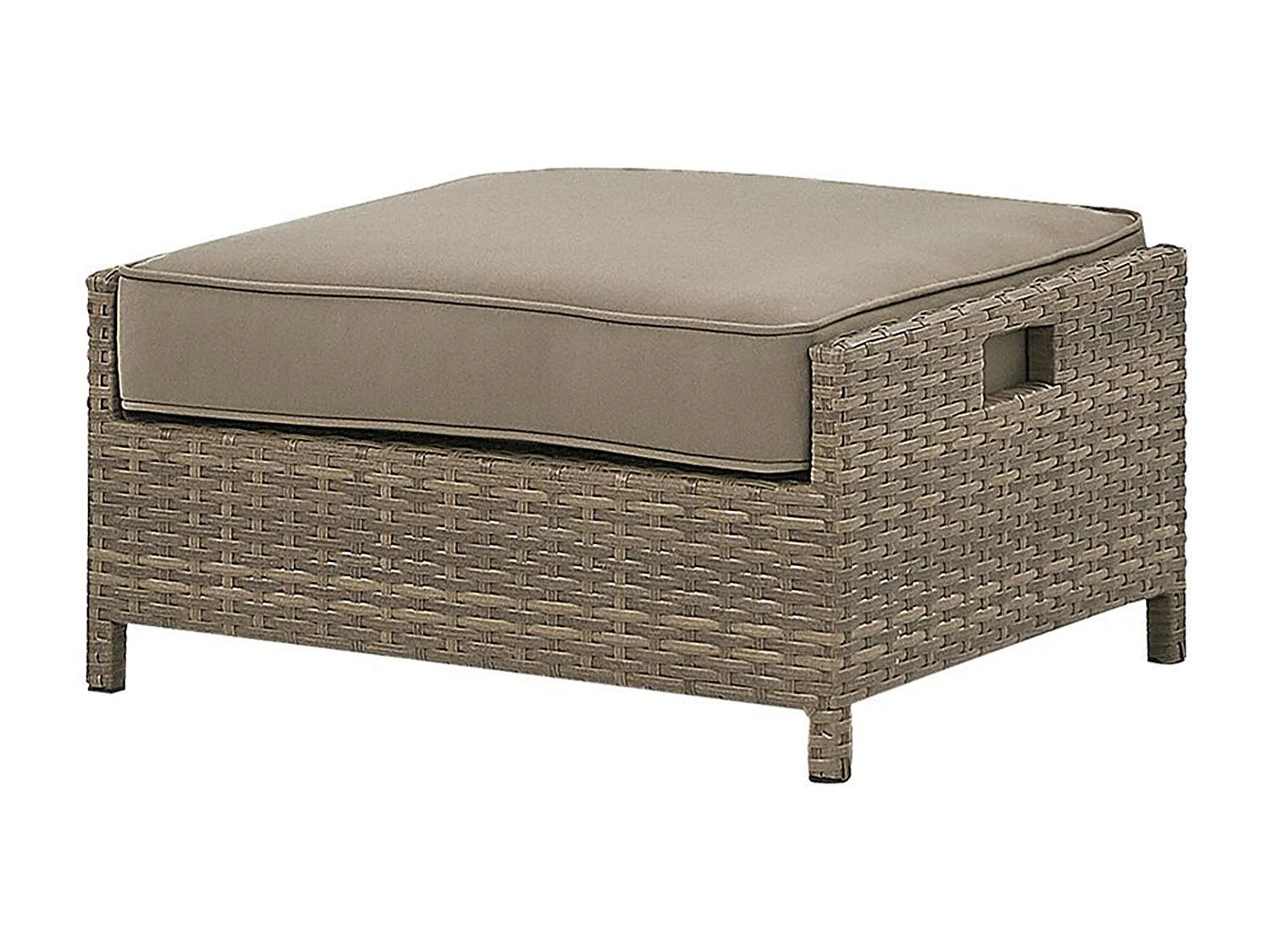 Lounge Set mit Tisch 5-Sitzer BELLUNO Polyrattan Braun