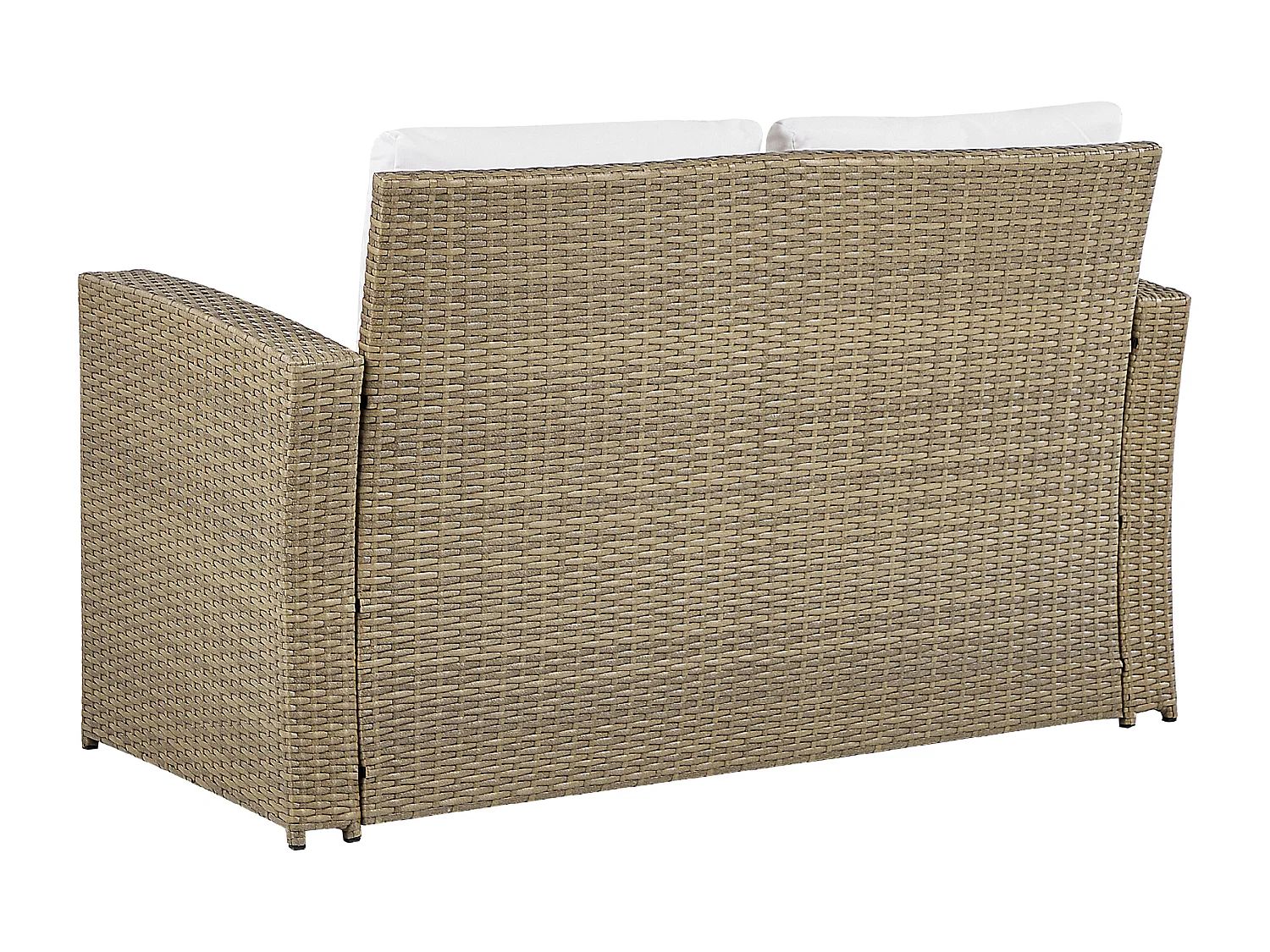 Ensemble de salon de jardin avec table 4 places LUCA Marron clair