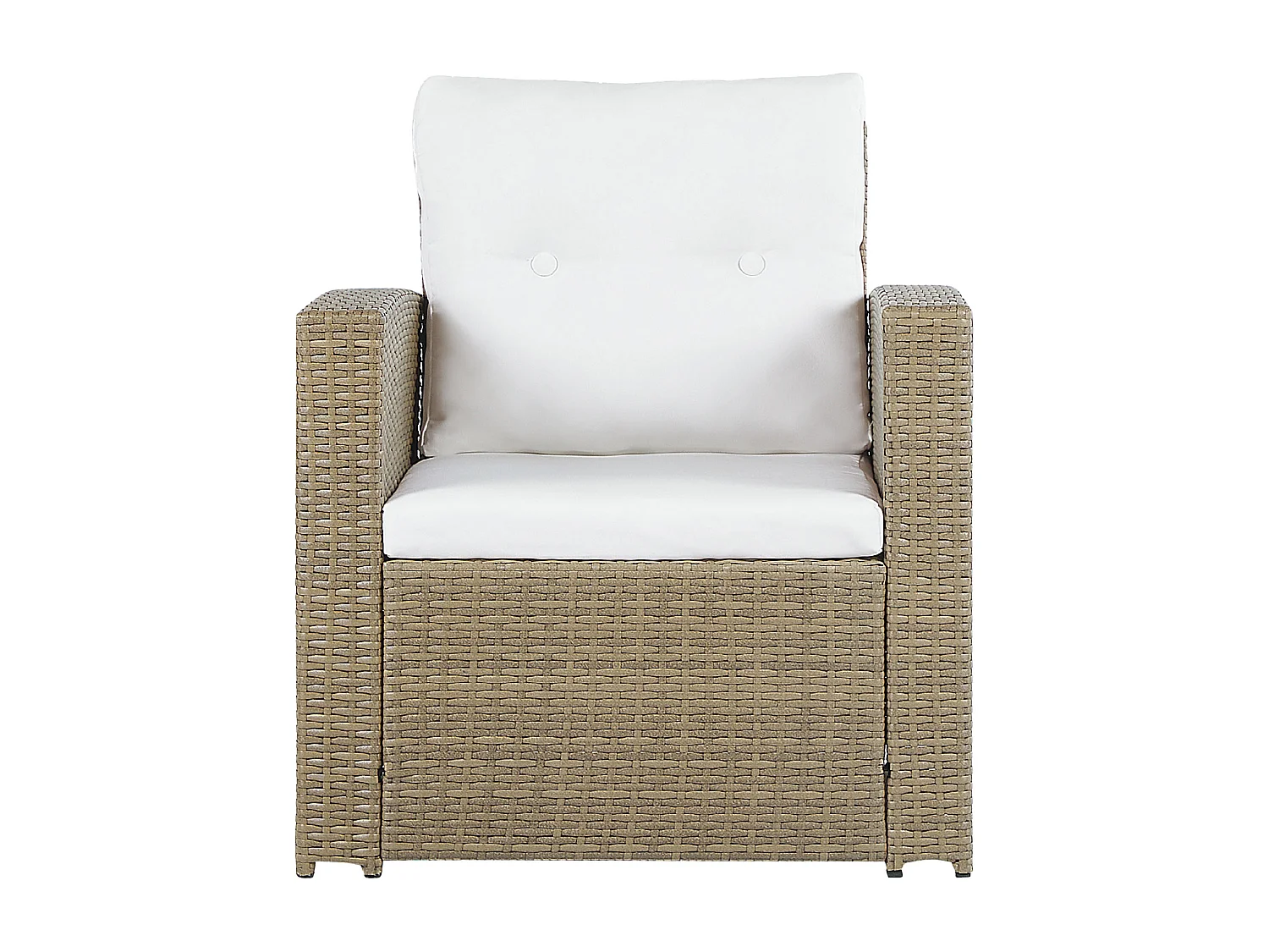 Ensemble de salon de jardin avec table 4 places LUCA Marron clair