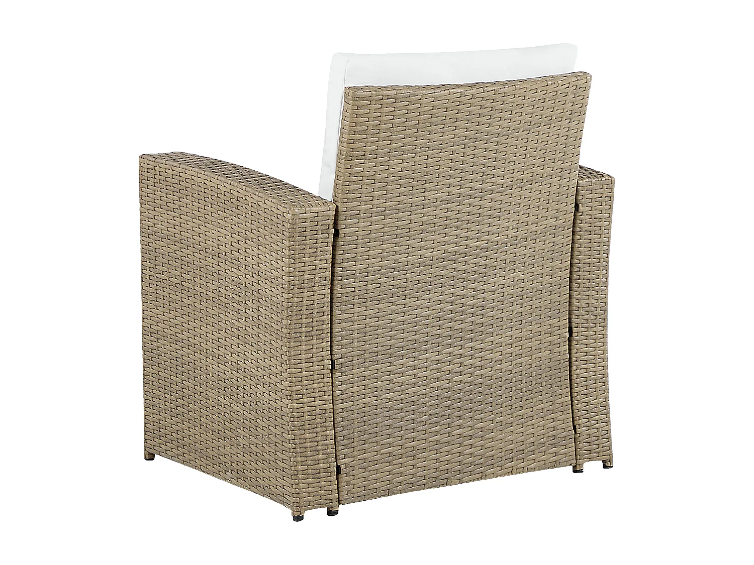 Ensemble de salon de jardin avec table 4 places LUCA Marron clair