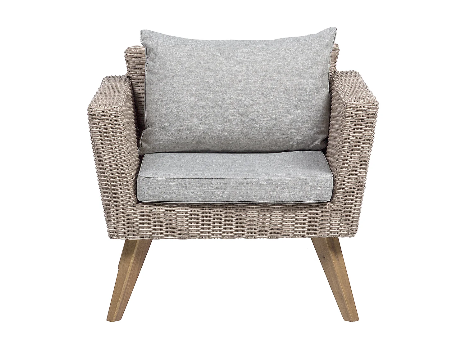 Ensemble de salon de jardin avec table 4 places VITTORIA Gris