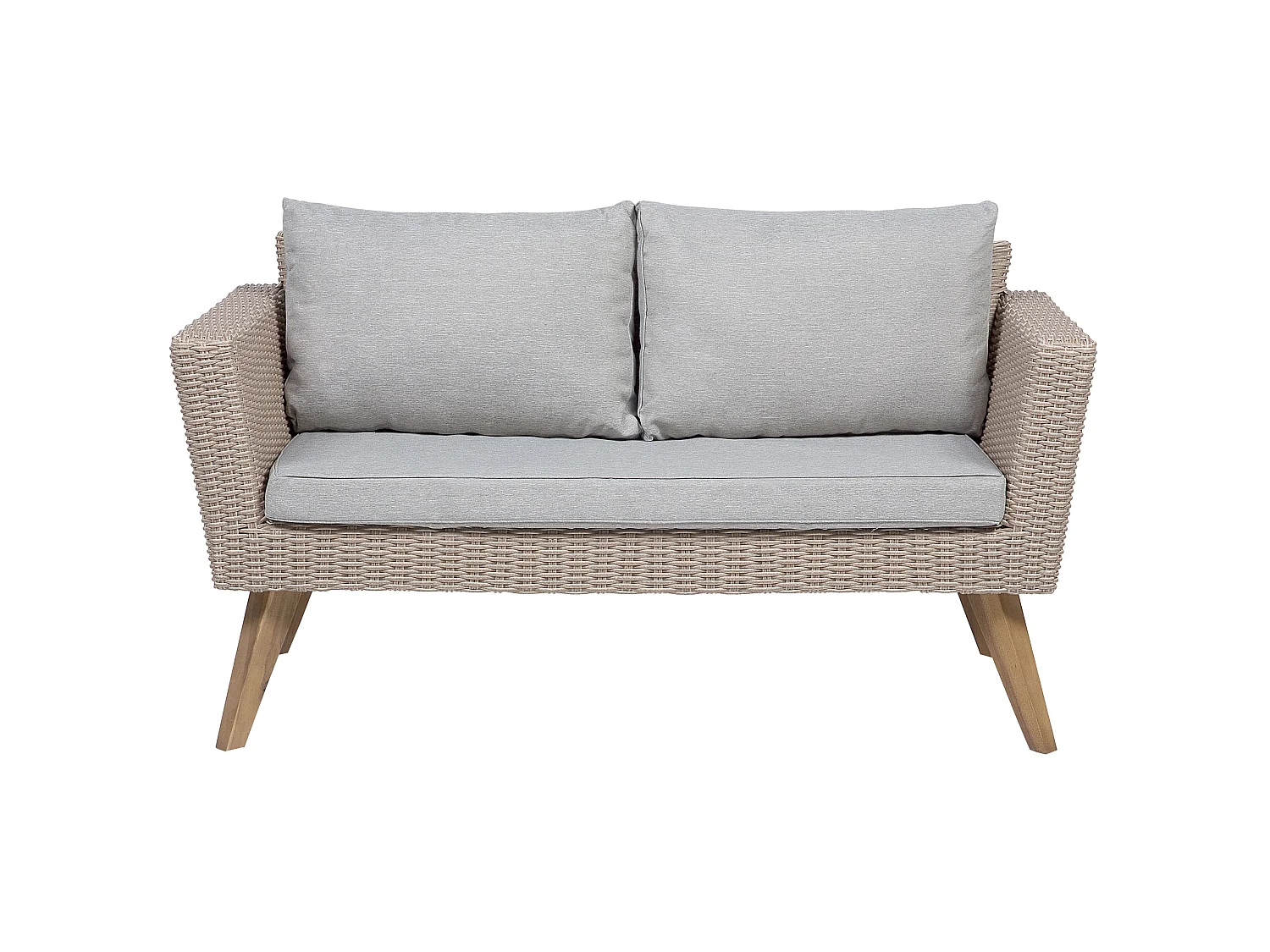 Ensemble de salon de jardin avec table 4 places VITTORIA Gris