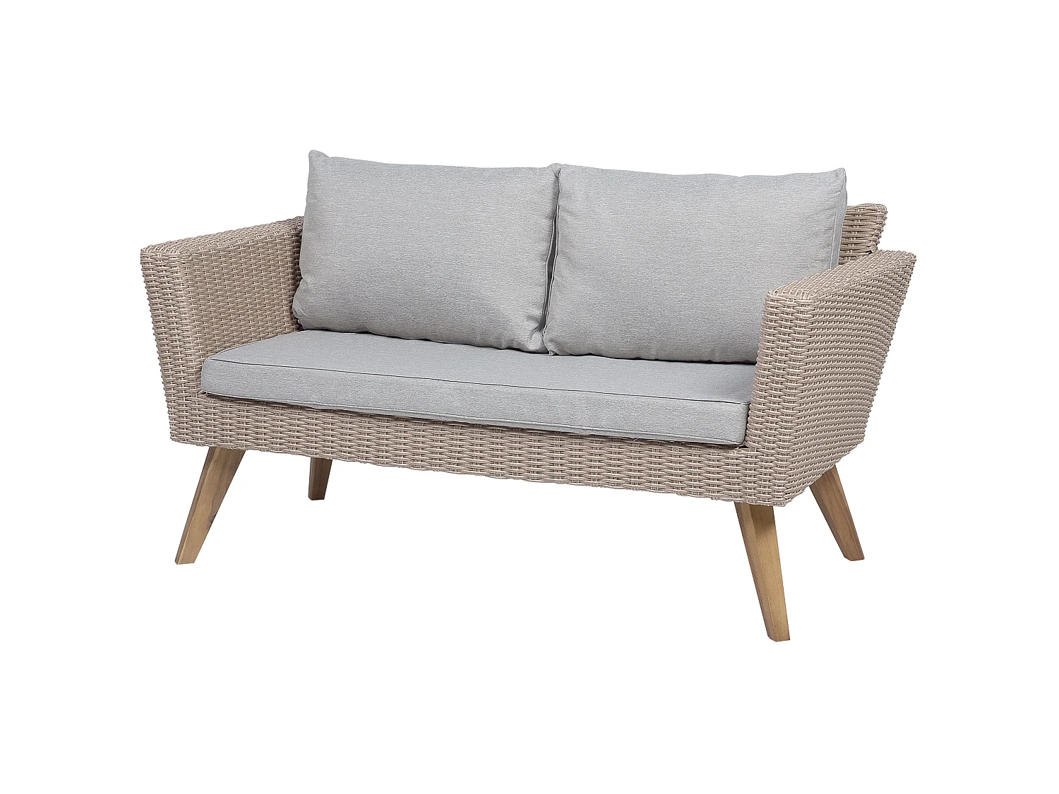 Ensemble de salon de jardin avec table 4 places VITTORIA Gris