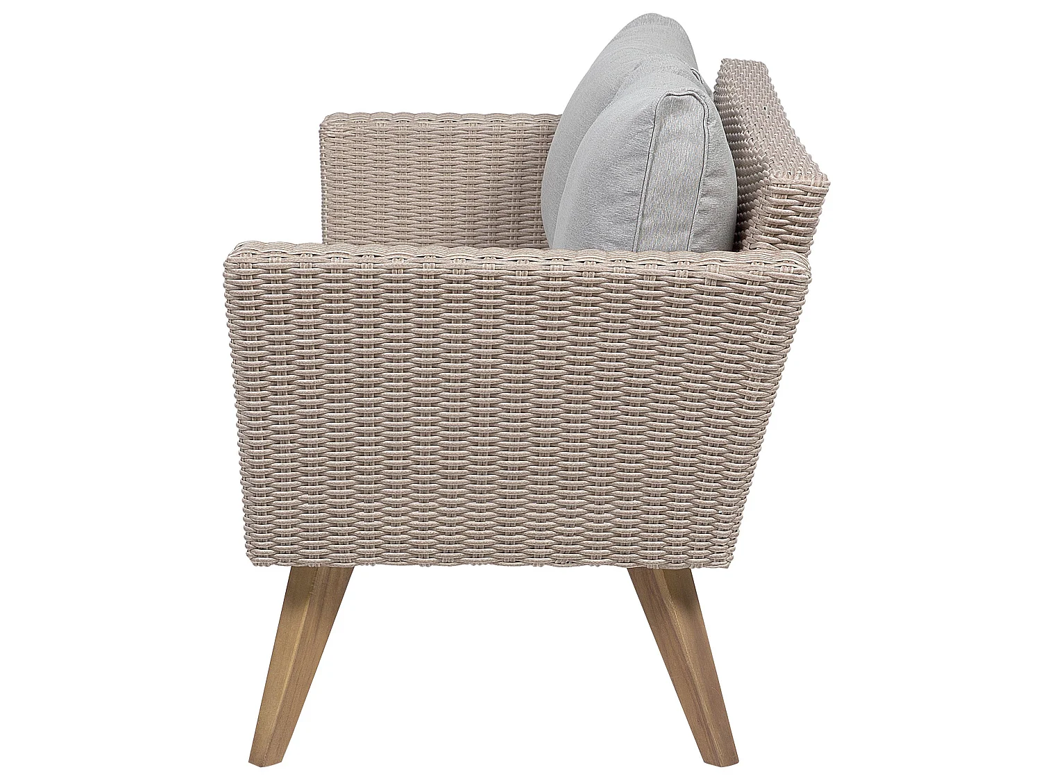 Ensemble de salon de jardin avec table 4 places VITTORIA Gris