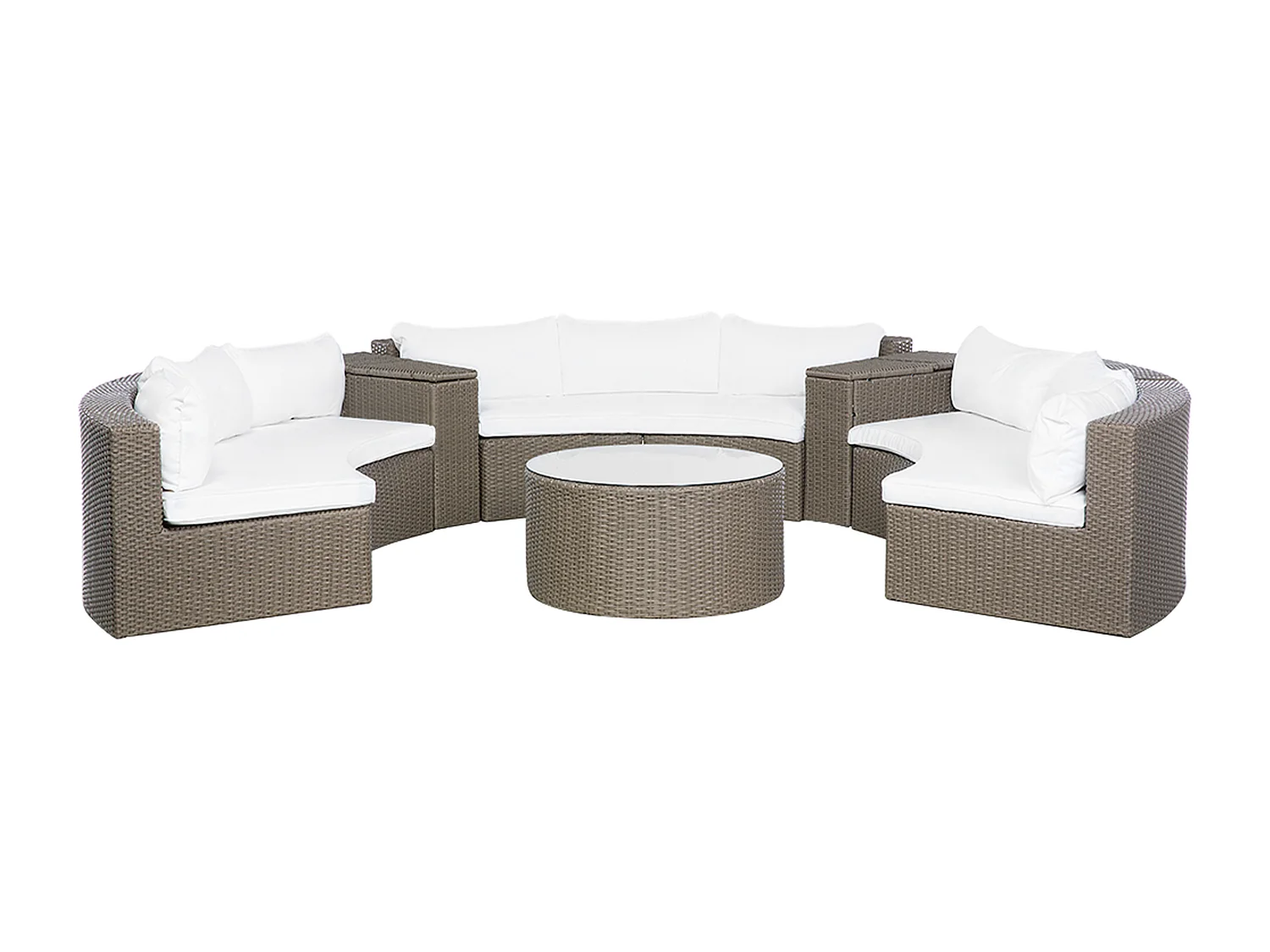 Loungeset met tafel 9-zitter SEVERO Bruin