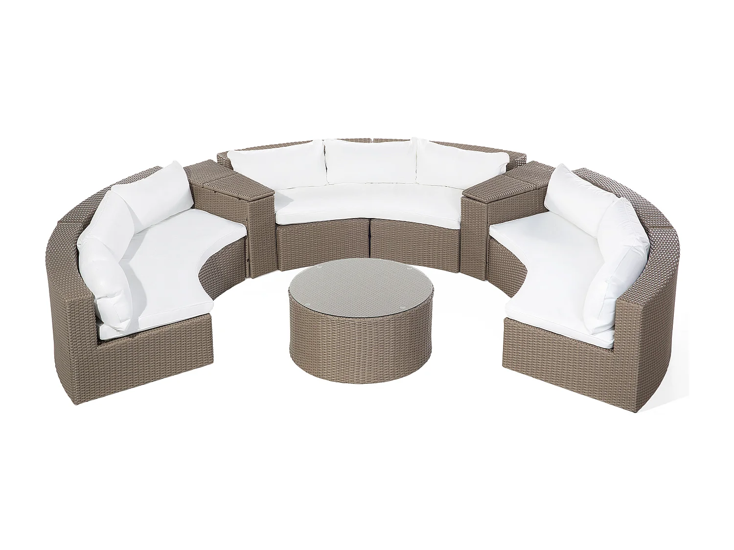 Loungeset met tafel 9-zitter SEVERO Bruin