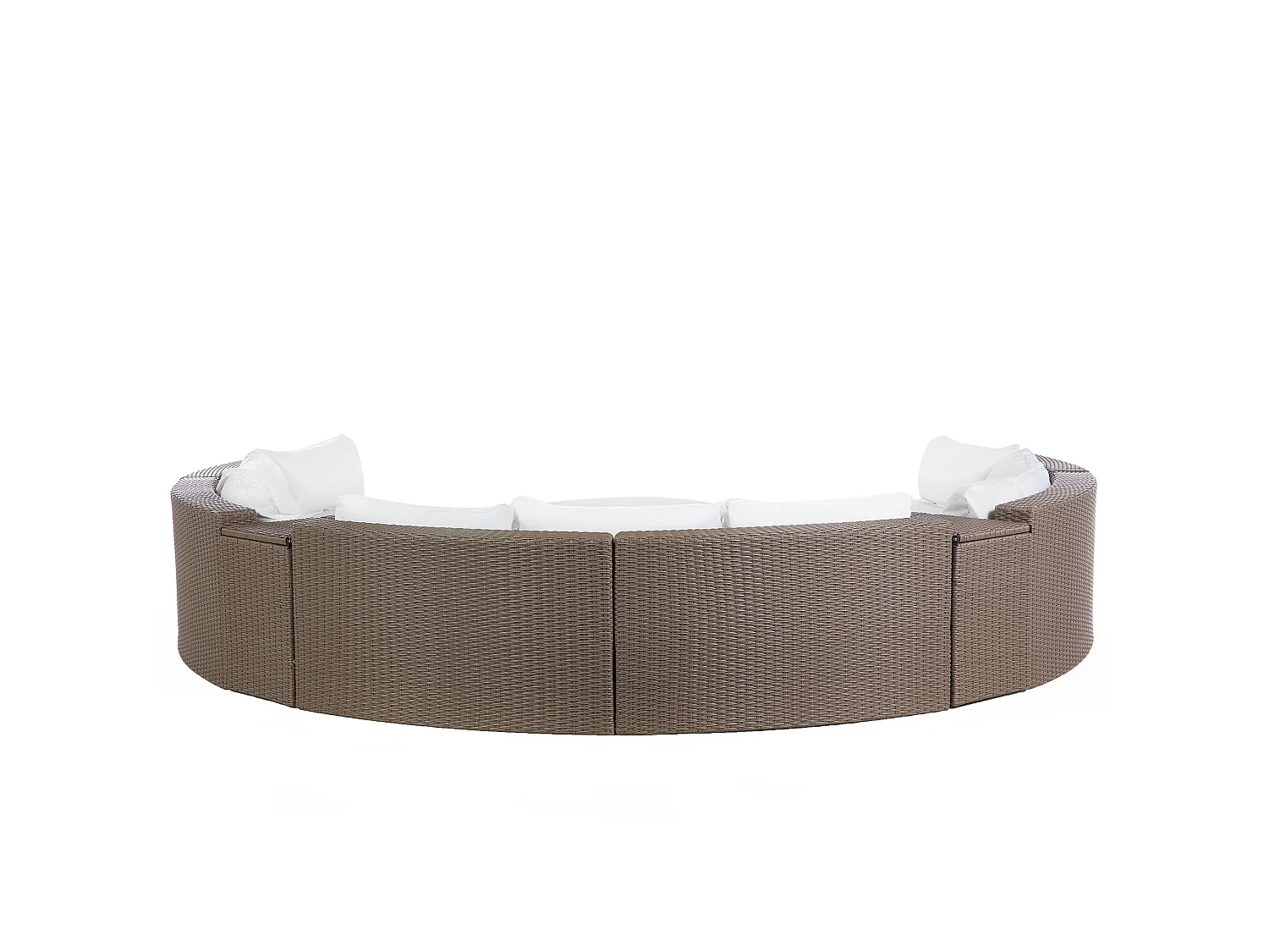 Garden Lounge Set with Table 9 Seater SEVERO Brown PE Rattan